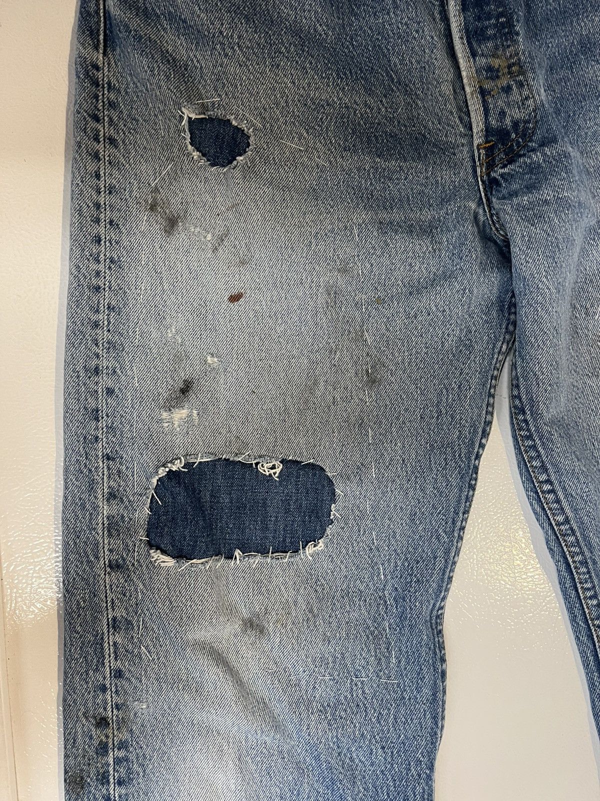 Levi's × Vintage Vintage Hand Patch-Repaired Levi’s 501s Size US 32 / EU 48 - 2 Thumbnail