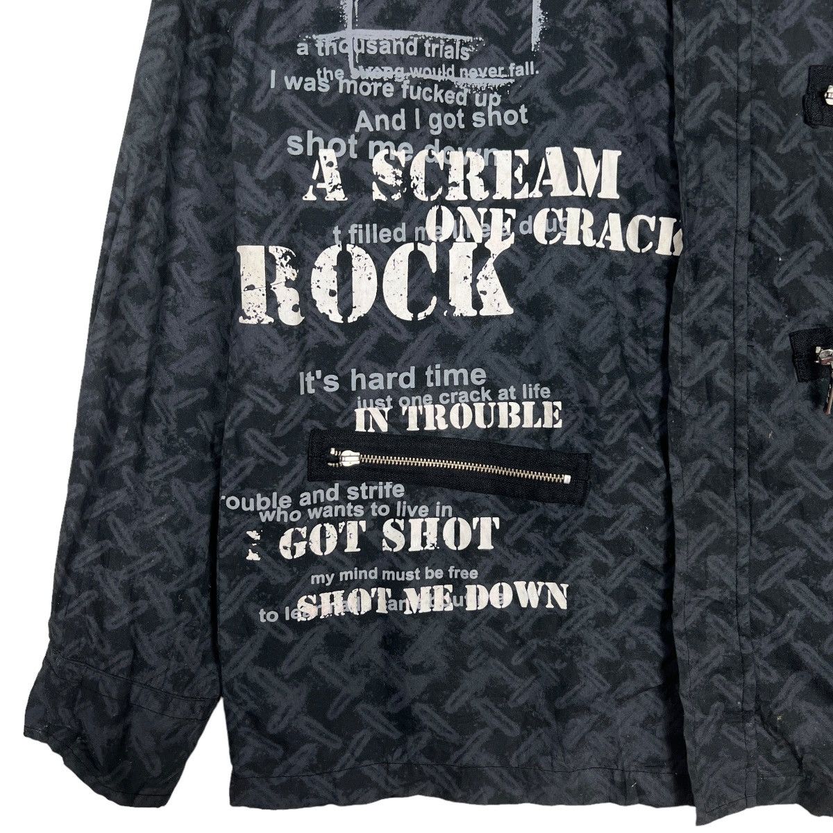 Japanese Brand 🔥 SLASH NUMBER SEDITIONARIES PUNK A SCREAM ONE CRACK ROCK Size US M / EU 48-50 / 2 - 4 Thumbnail