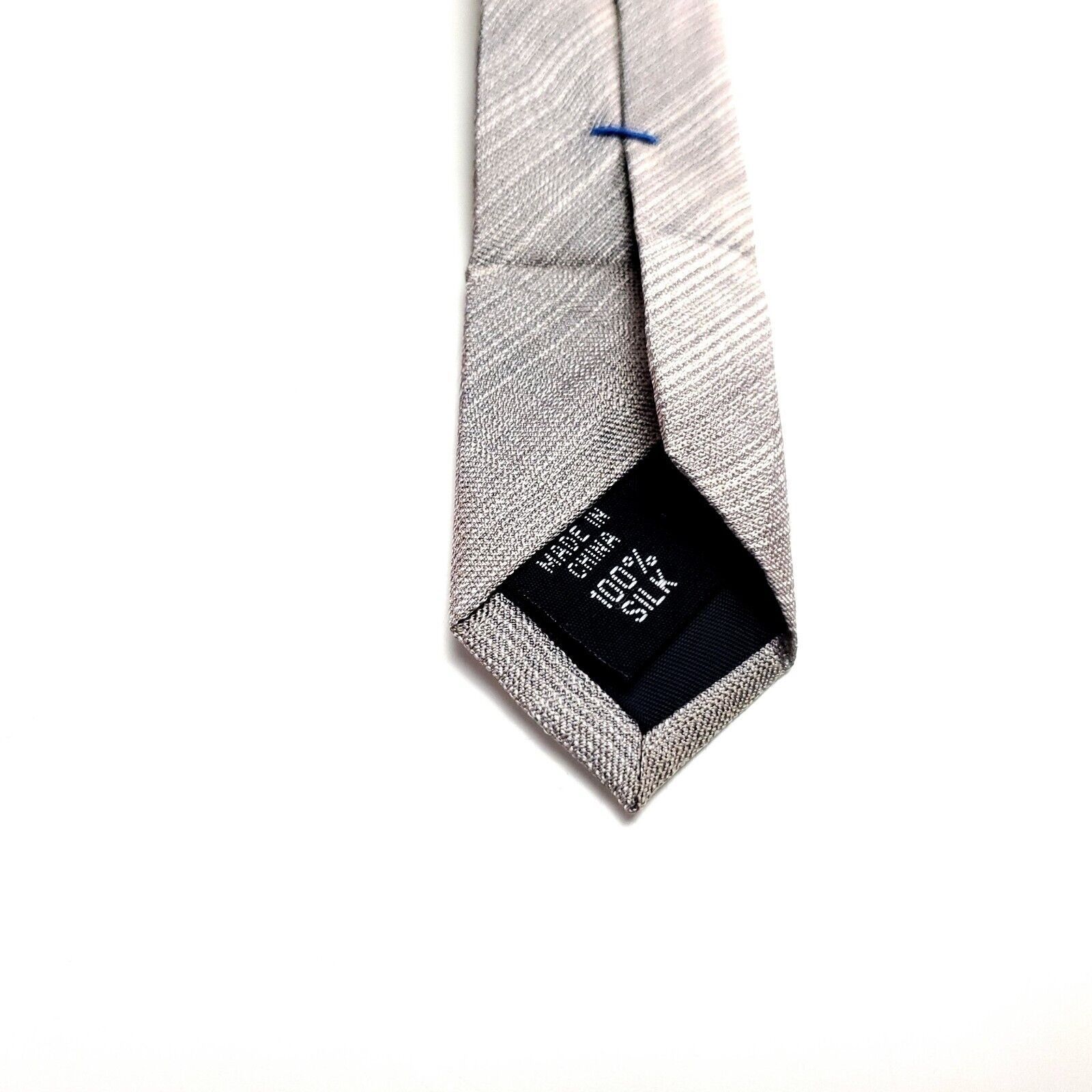 Kenneth Cole Kenneth Cole Reaction Silk Tie Silver Beige Woven Striped Size ONE SIZE - 4 Thumbnail