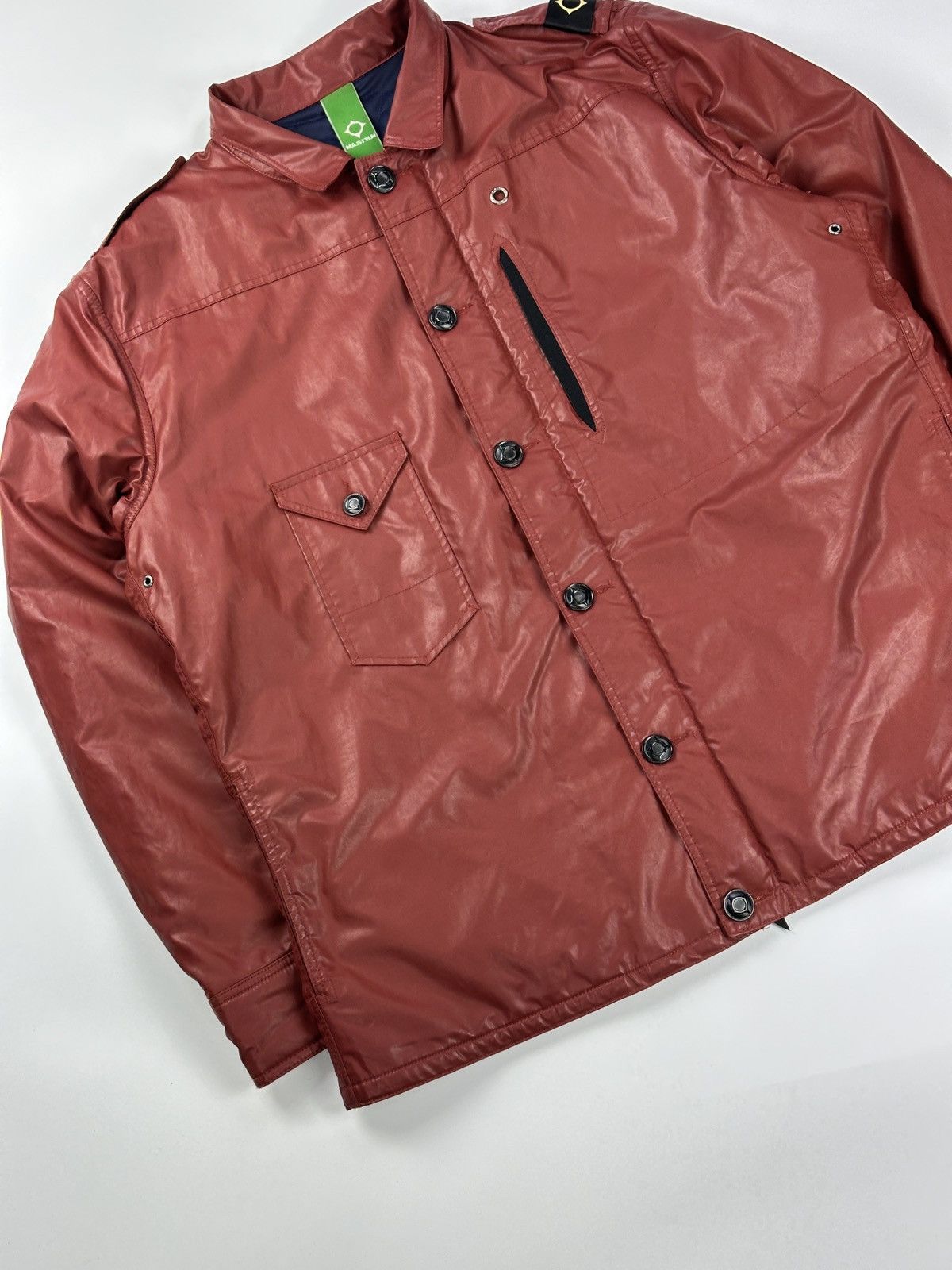 MA.STRUM MA.Strum Red/Burgundy Leather Jacket Size US XL / EU 56 / 4 - 3 Thumbnail
