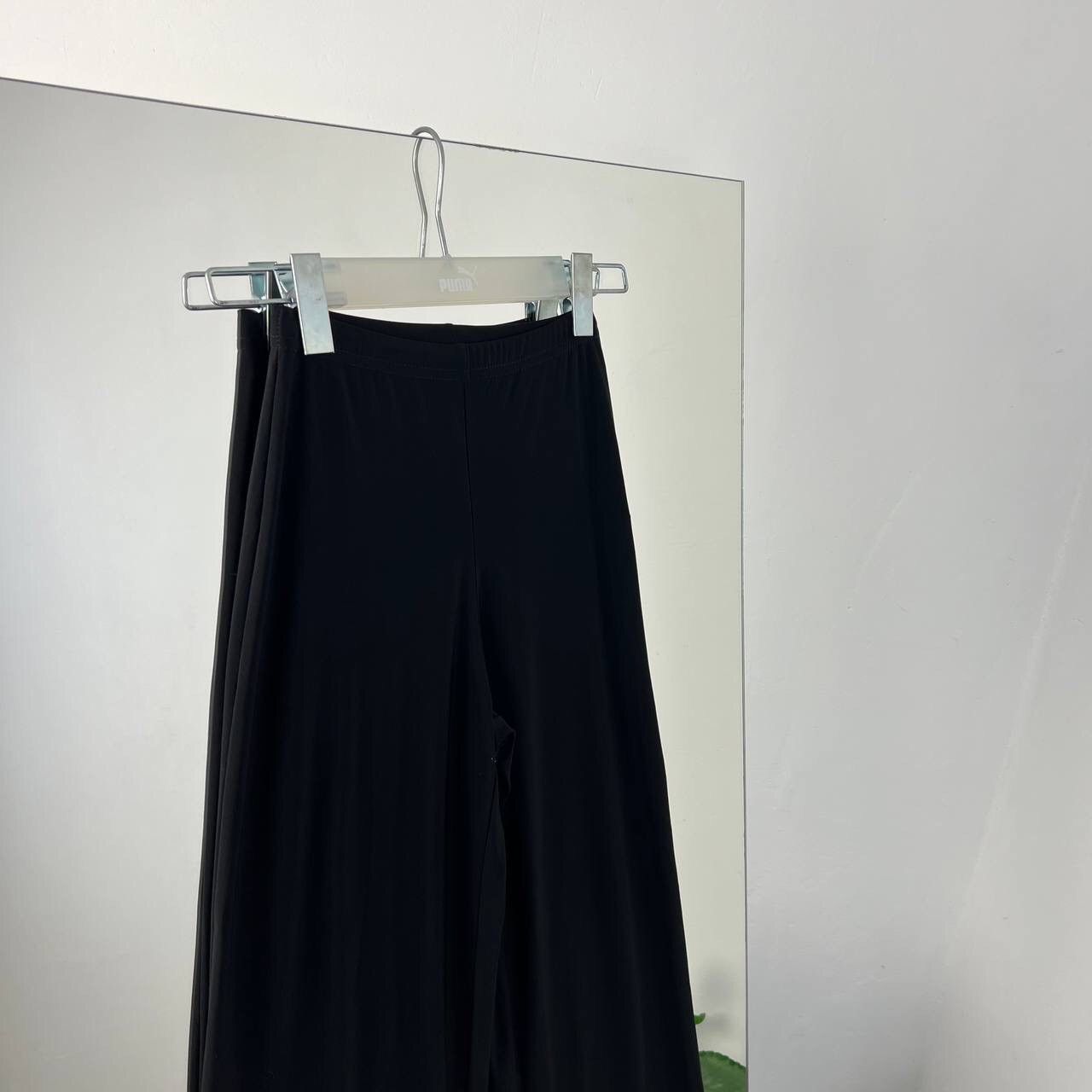 Japanese Brand Japanese Flare Leggings Y2k Style Black Size 28" / US 6 / IT 42 - 2 Thumbnail