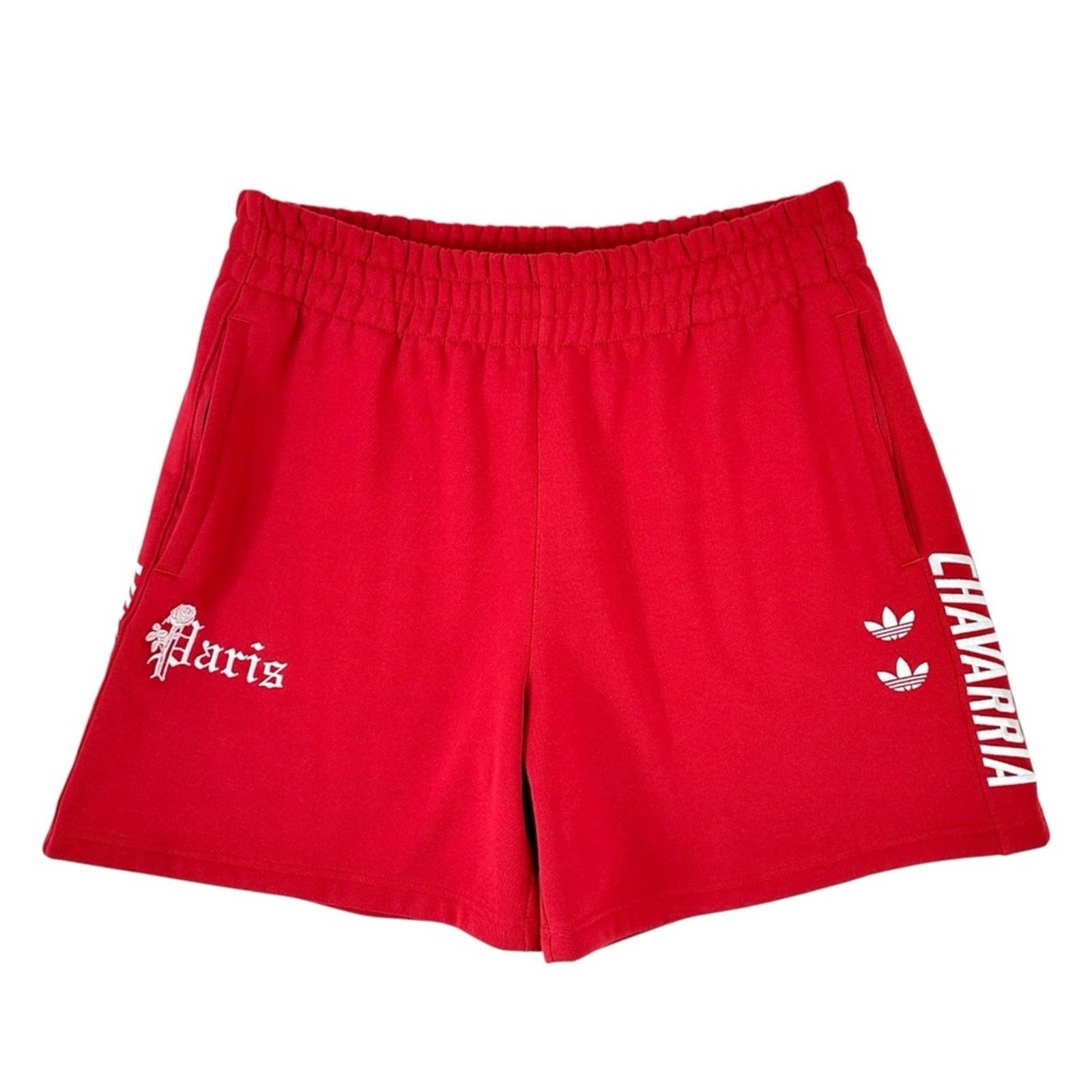Adidas × Willy Chavarria Limited Edition Red "Paris" Loose Fit Sweat Shorts Size US 34 / EU 50 - 1 Thumbnail
