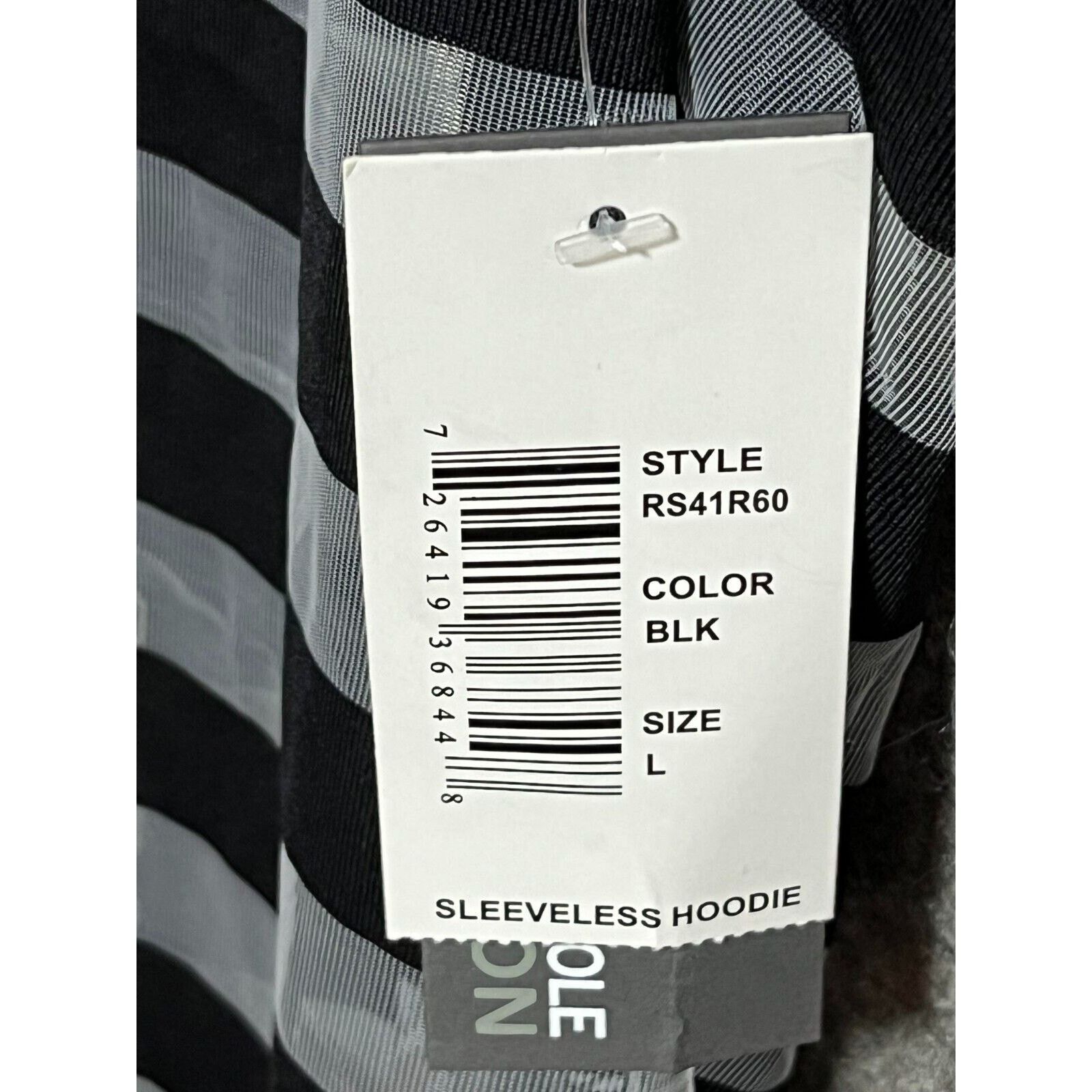 Kenneth Cole Kenneth Cole Swim Cover Hoodie L Striped VNeck Black Sheer Size L / US 10 / IT 46 - 8 Thumbnail