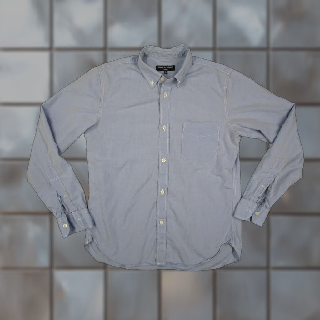 Comme des Garcons Girl Comme Des Garcons Shirt Mens Small Blue Cotton Button Down Long Sleeve Homme Size US S / EU 44-46 / 1 - 1 Thumbnail