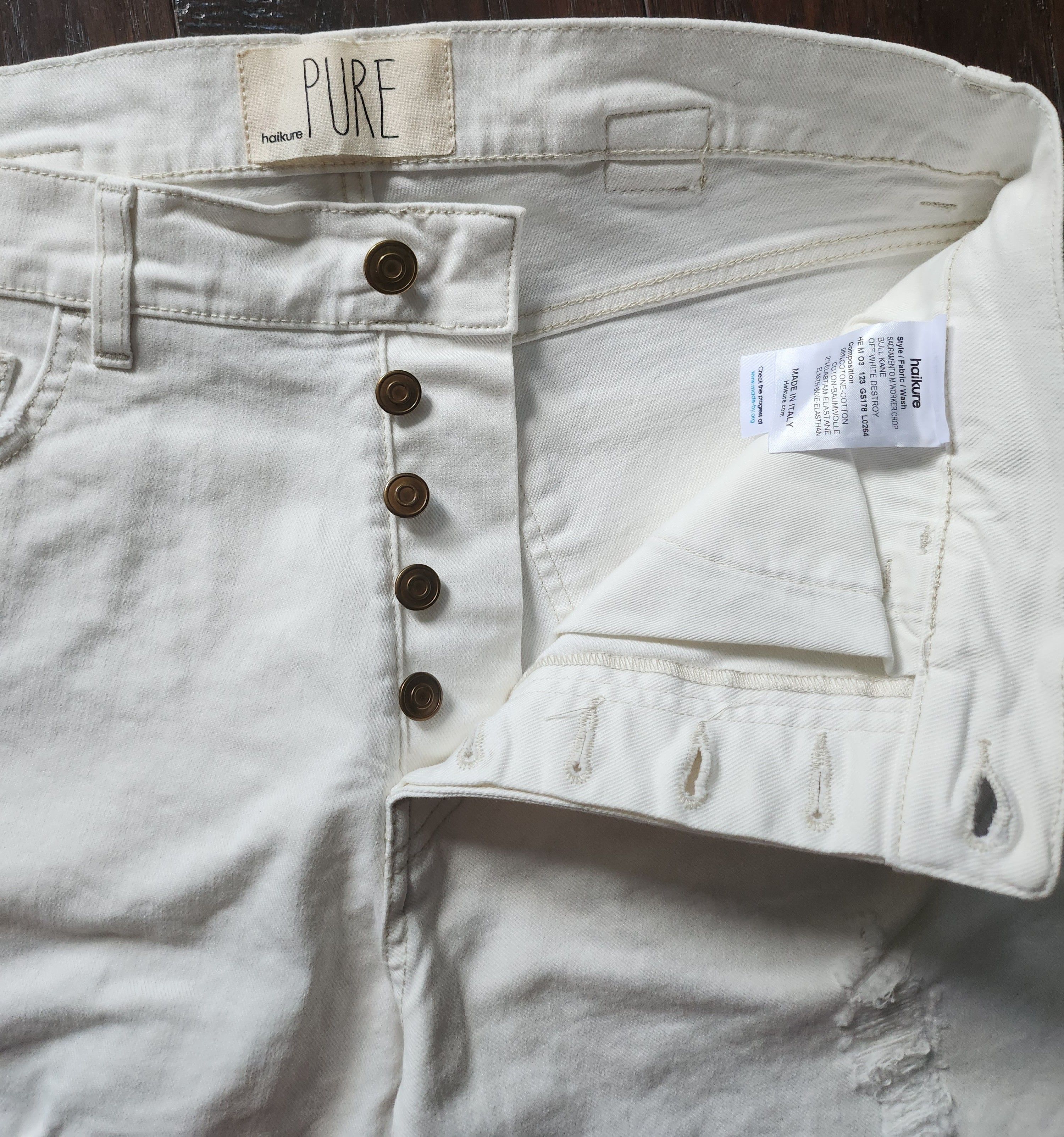 Haikure Haikure PURE Bull Kane Destroyed Cropped Jeans Size US 32 / EU 48 - 2 Thumbnail