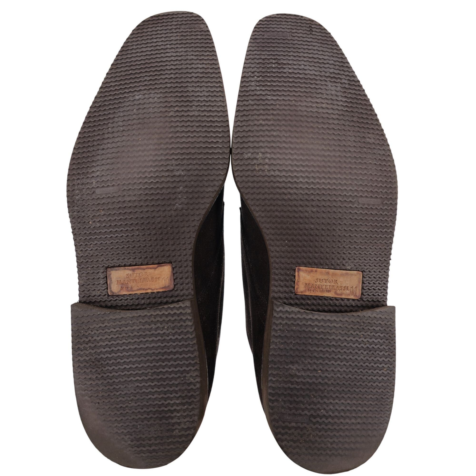 Sutor Mantellassi $500 Sutor Mantellassi Italian Mens 11 Brown Suede Leather Size US 11 / EU 44 - 6 Thumbnail