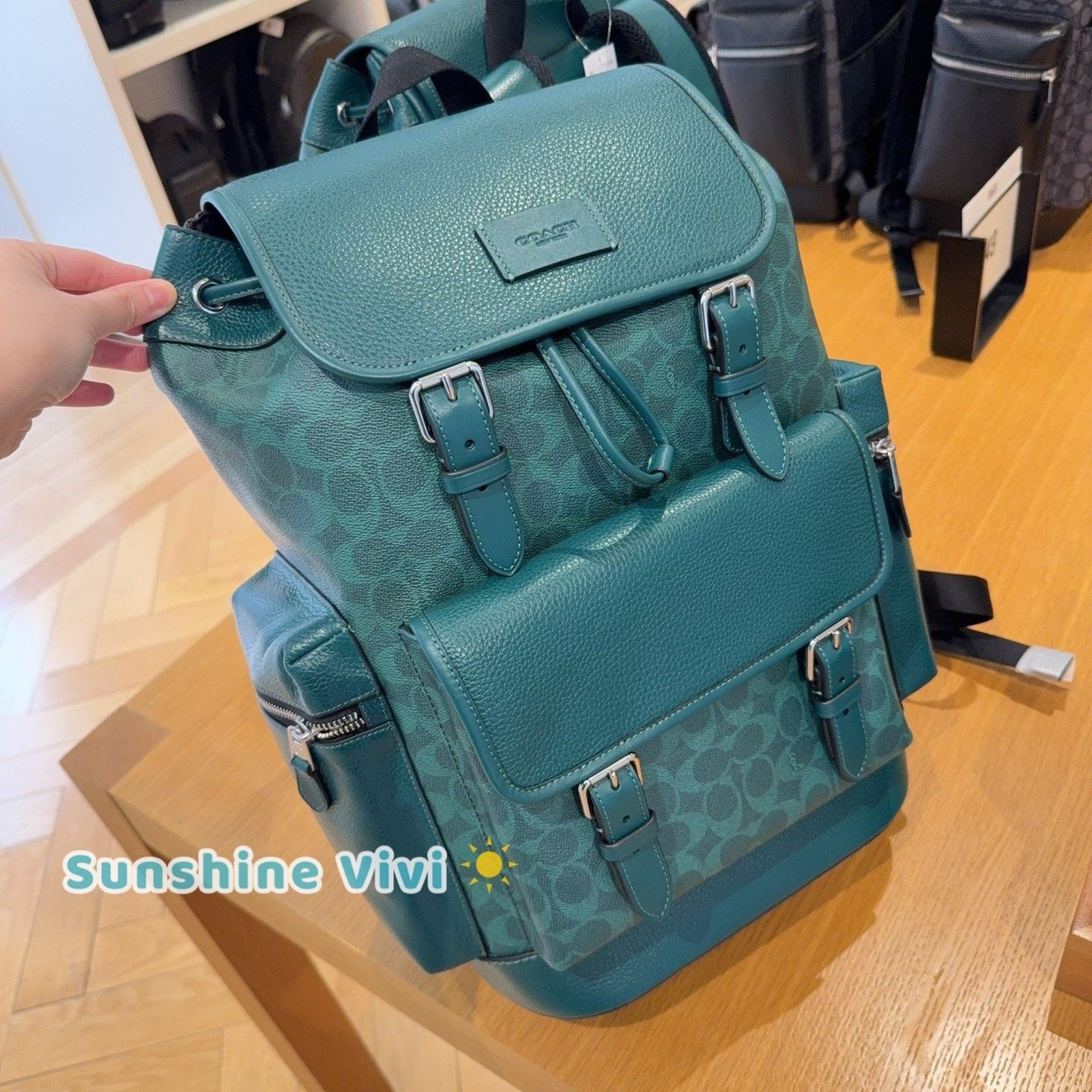 Coach NWT Coach MEN Sprint Backpack Colorblock CBI12 Sea Green Size ONE SIZE - 2 Thumbnail