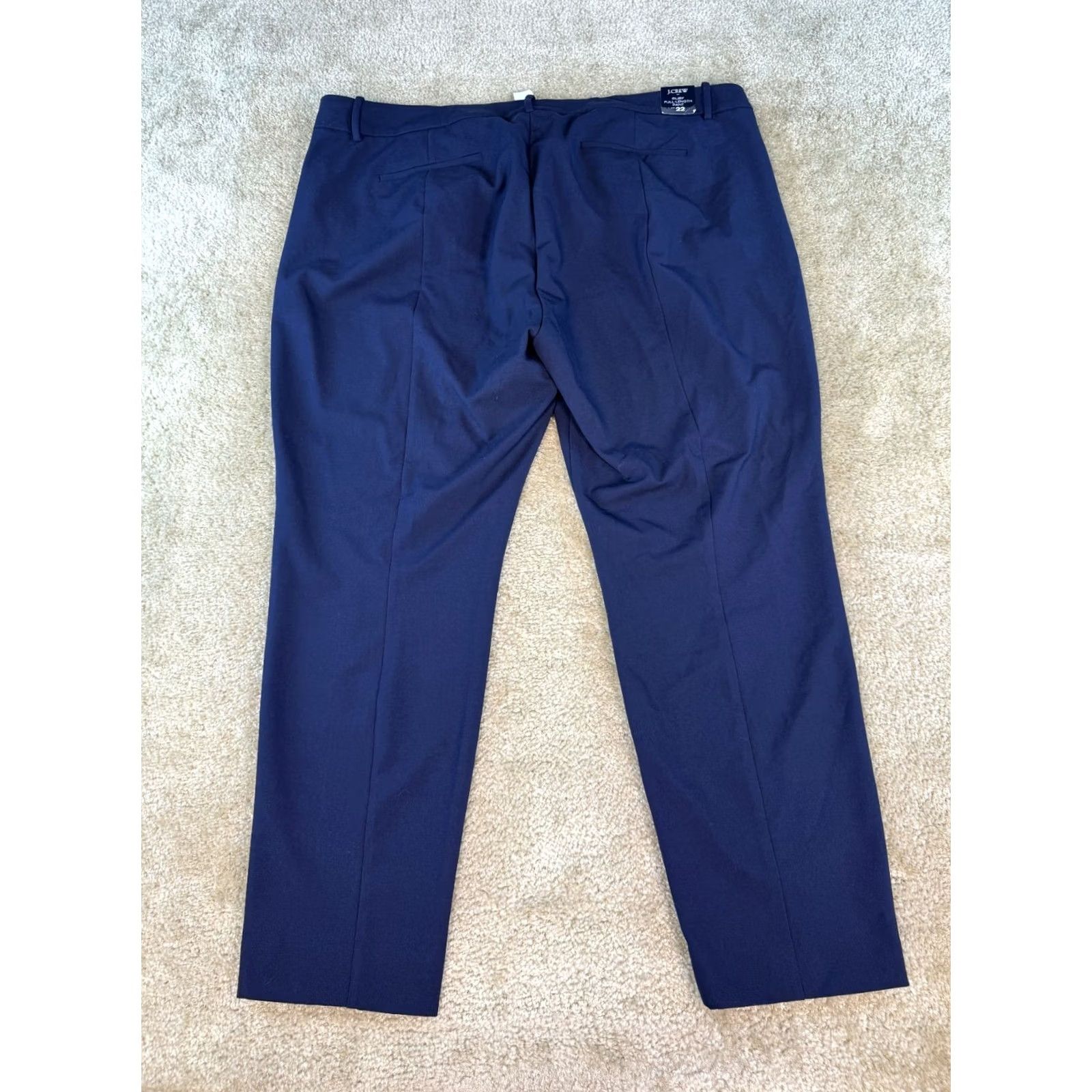 J.Crew J CREW Womens Ruby Pant Navy Size 22 Full Length 31 NWT D259 Size 30" / US 8 / IT 44 - 3 Thumbnail