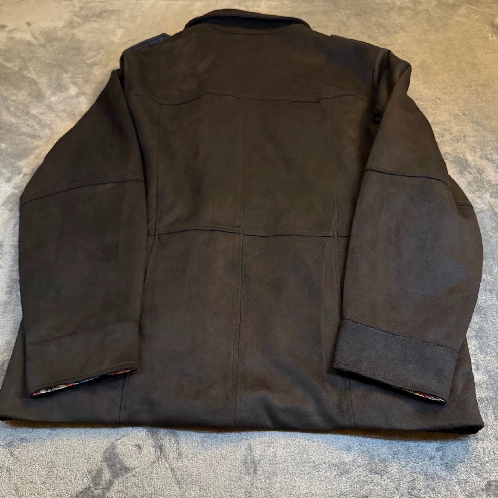 Robert Graham VINTAGE Robert Graham RG-50 Vegan Suede Utility Jacket Black Paisley Lining Mens XL NWT Size US XL / EU 56 / 4 - 4 Thumbnail
