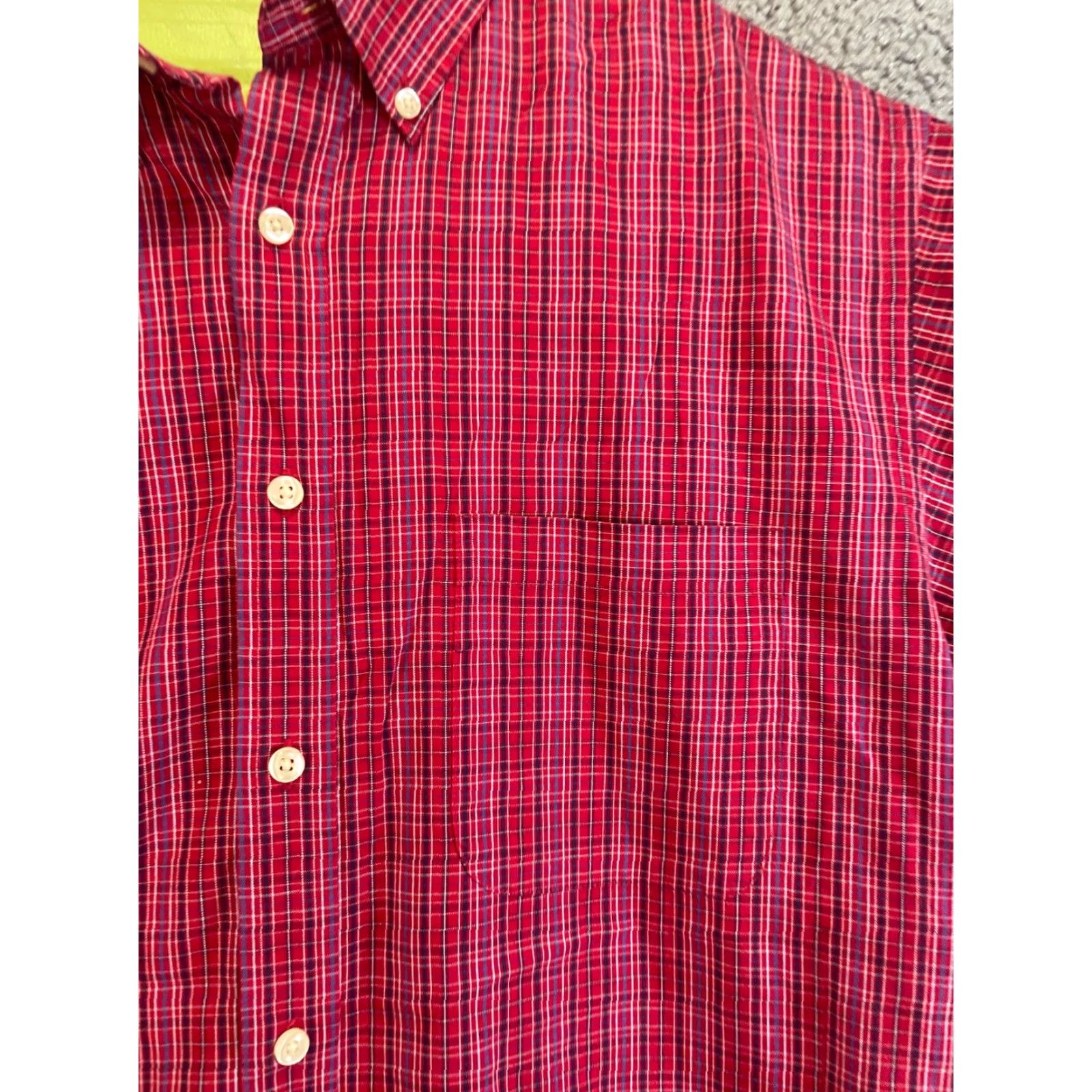 Roundtree & Yorke Roundtree & Yorke Shirt Mens Large Red Button Down Plaid Cotton Casual Size US L / EU 52-54 / 3 - 2 Thumbnail