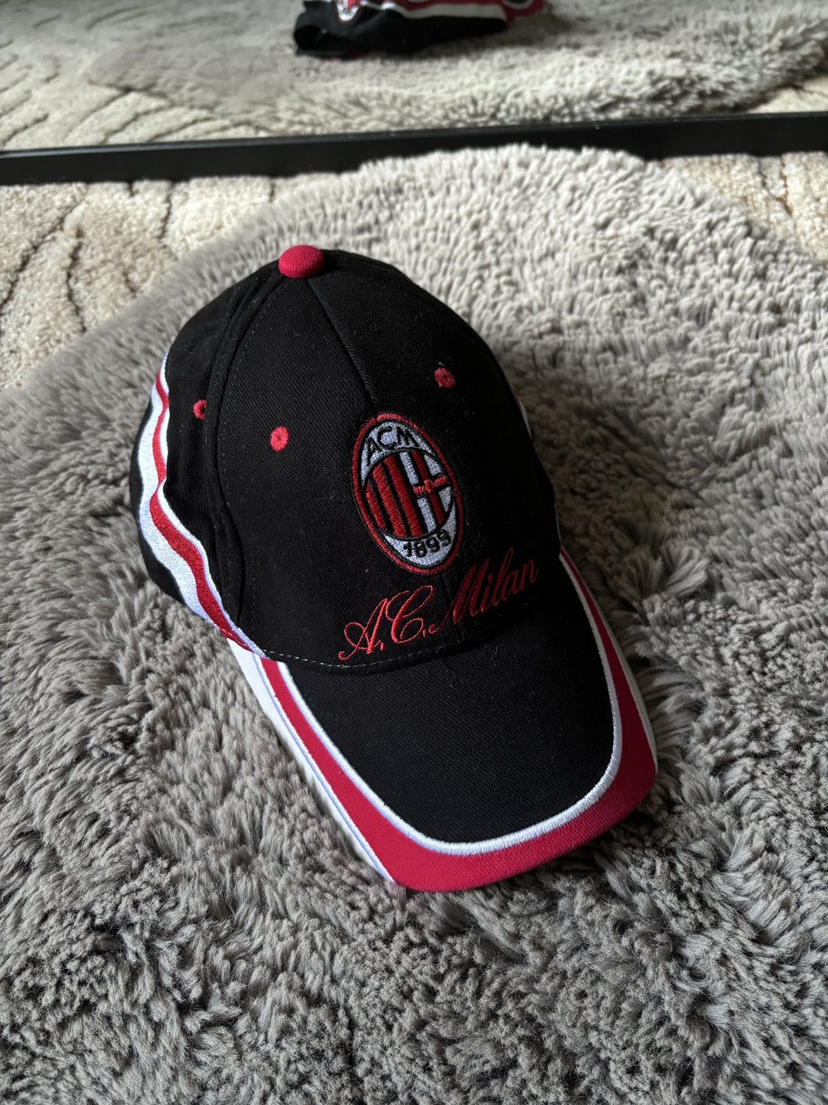 Vintage Milan Cap Vintage Big Logo ACM soccer hat Size ONE SIZE - 1 Thumbnail