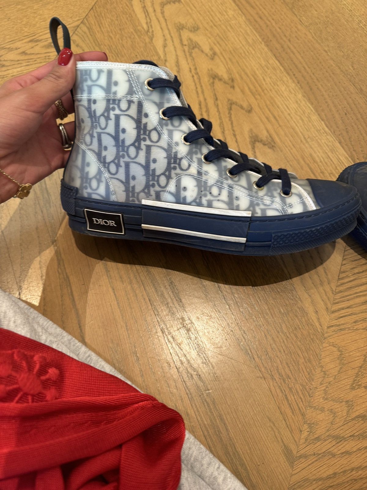 Dior Dior B23 High-Top Oblique Sneakers Size US 9 / IT 39 - 4 Thumbnail