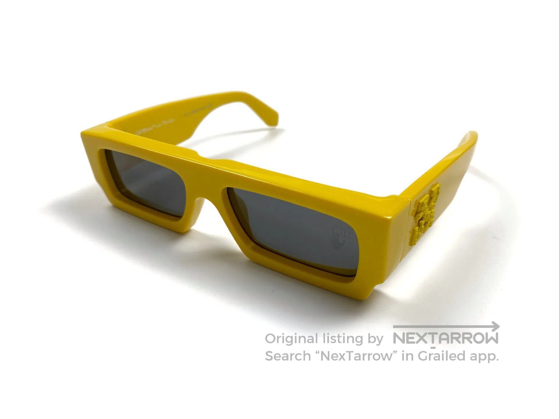 Off-White Off-White Arrow Logo Yellow Sunglasses Size ONE SIZE - 2 Thumbnail
