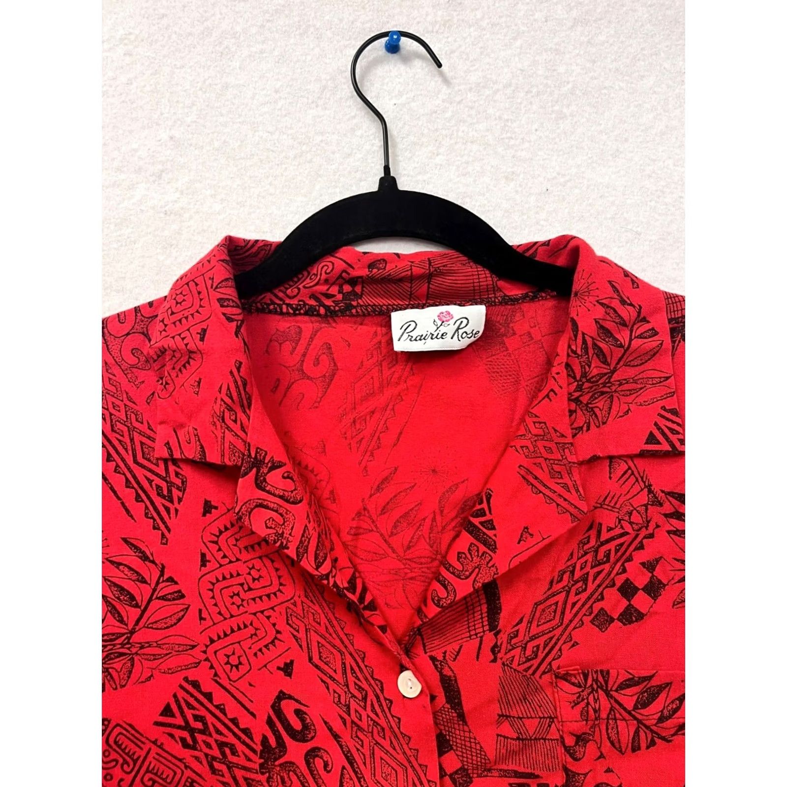 Vintage Vintage Prairie Rose Red Hawaiian Button-Up Shirt #2914 - Womens Small Size US S / EU 44-46 / 1 - 3 Thumbnail