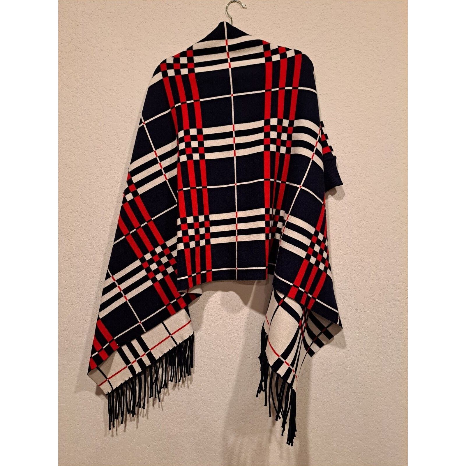 Other Cherie Bliss Shaw Scarf Shrug sweater plaid fringe one size Size ONE SIZE - 7 Thumbnail
