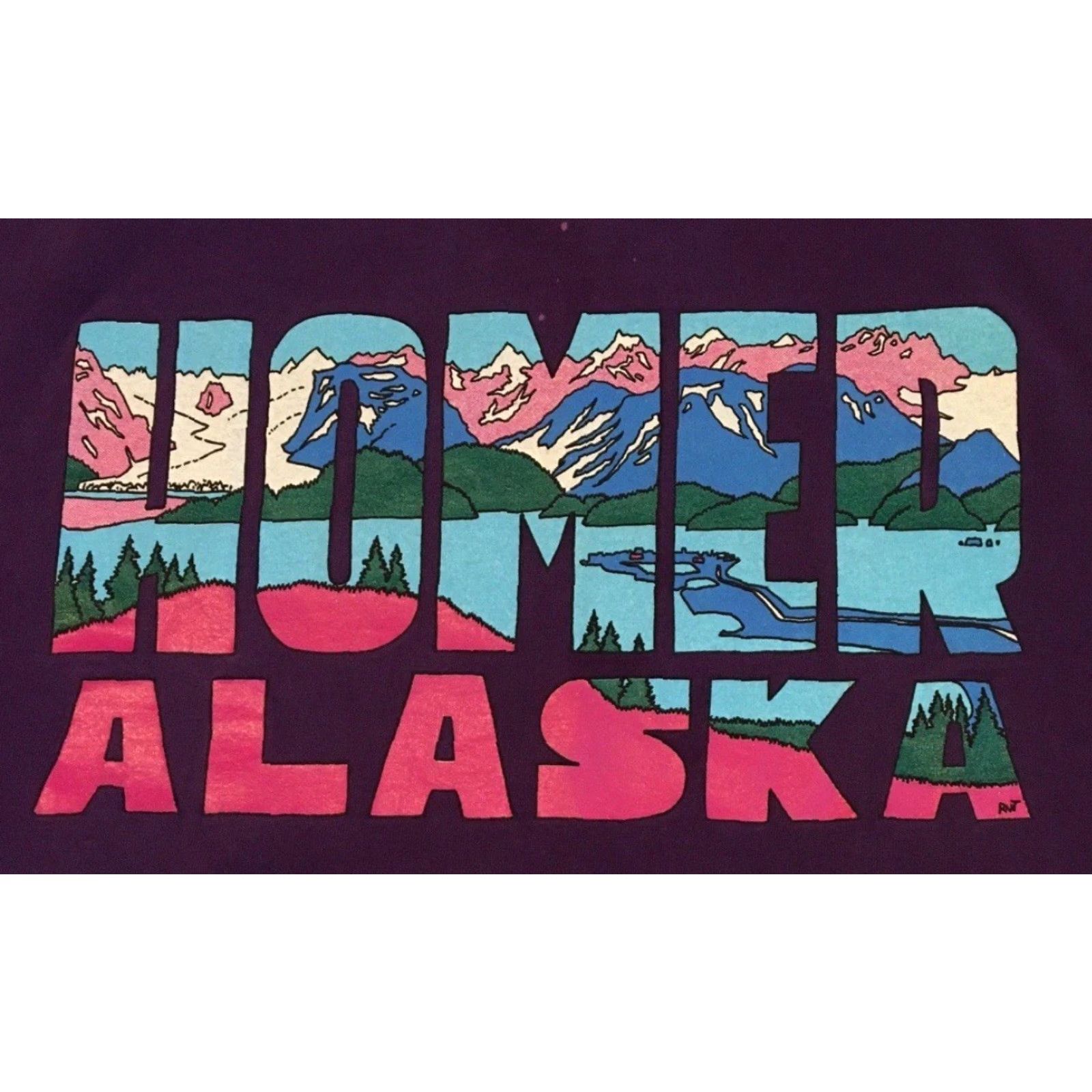 Vintage VINTAGE Homer Alaska Faded Shirt XL Nature Art Animal Surf Skate Grunge Biker Size US XL / EU 56 / 4 - 2 Thumbnail