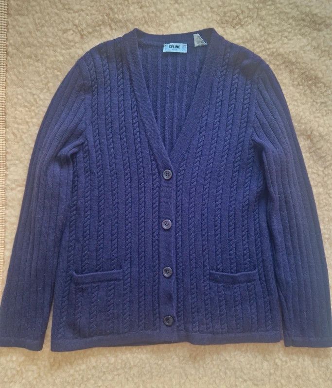 Celine Cardigan en wool. Vintage. Céline Size M / US 6-8 / IT 42-44 - 11 Thumbnail