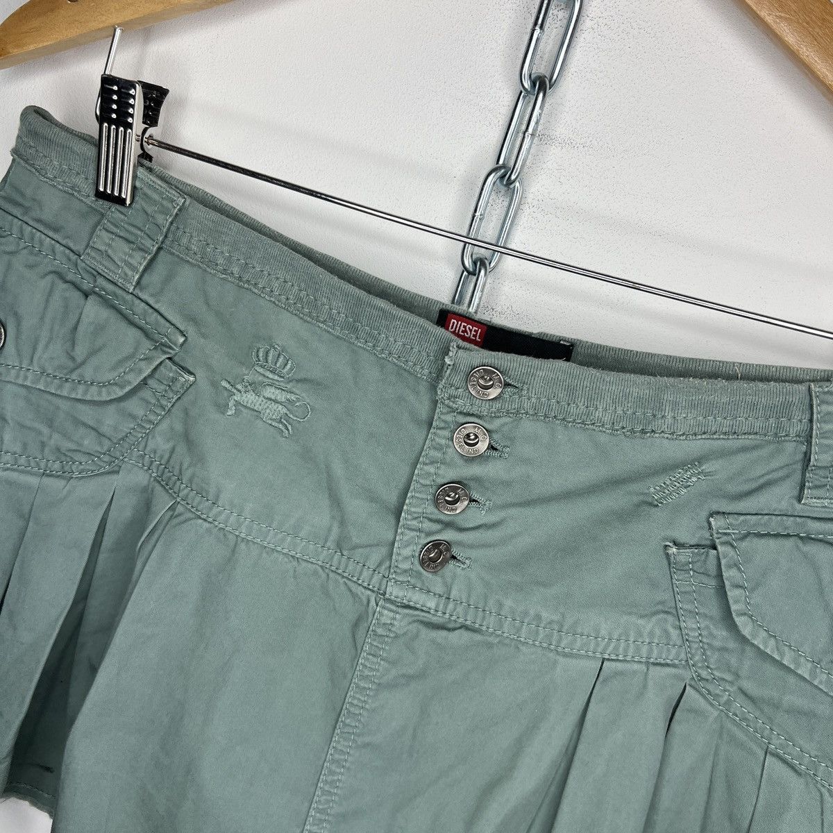 Diesel Vintage mini skirts Diesel y2k Distressed baggy Japan style Size 29" - 4 Thumbnail