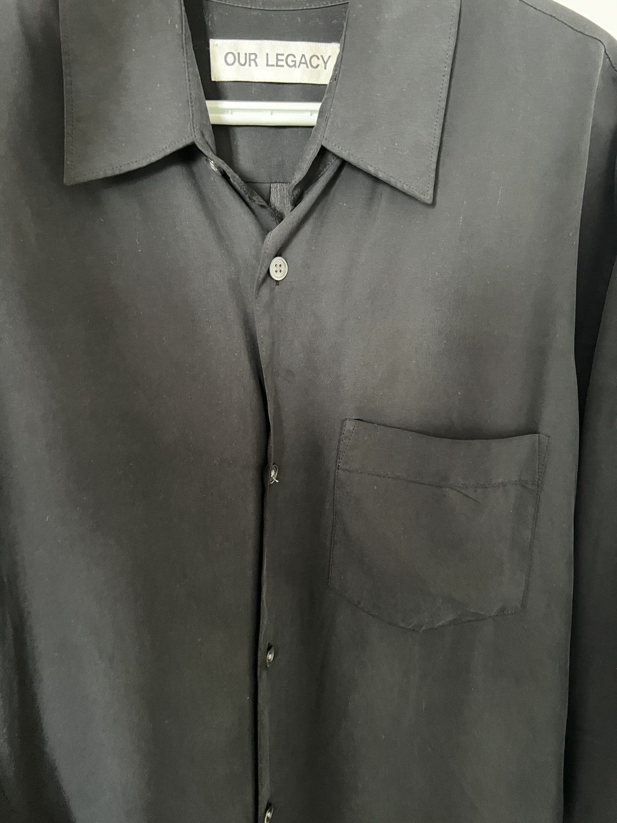 Our Legacy Our Legacy Initial Shirt Black Fine Silk Size US M / EU 48-50 / 2 - 7 Thumbnail