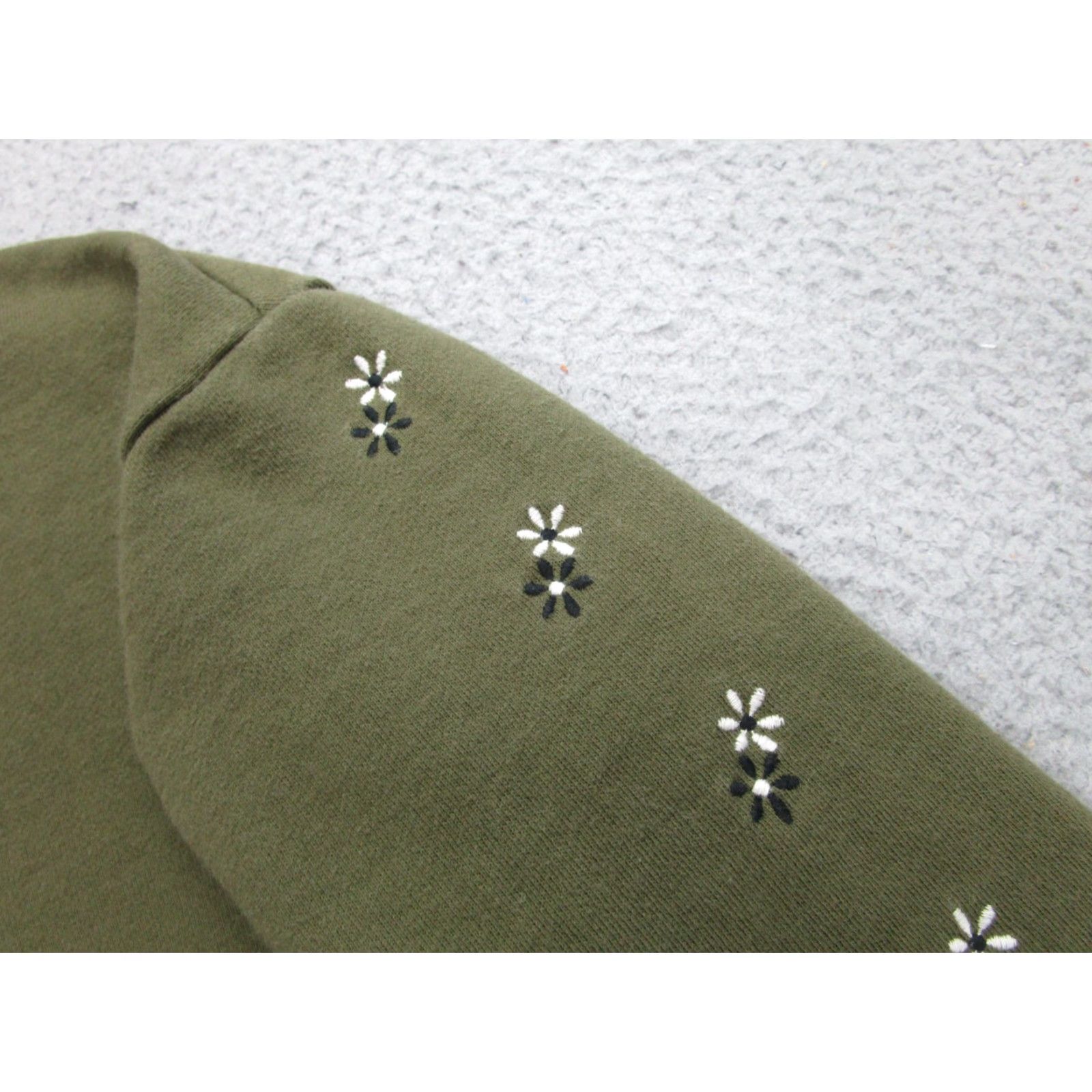 Madewell Madewell Hoodie Womens Large Green Olive Embroidered MWL Pullover Athleisure Loungewear Size L / US 10 / IT 46 - 4 Thumbnail