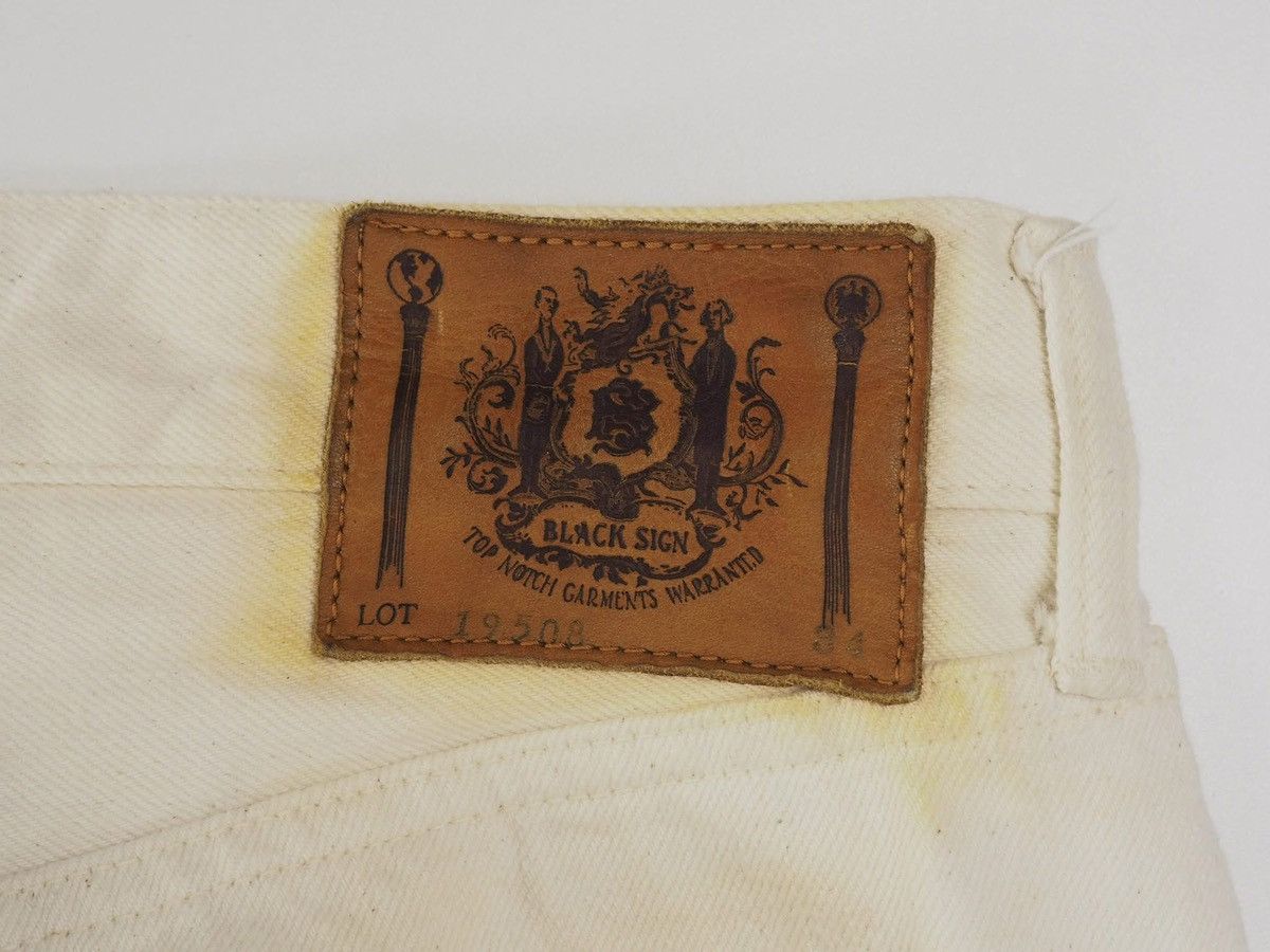 BLACK SIGN Black sign white denim jean Size US 33 - 6 Thumbnail