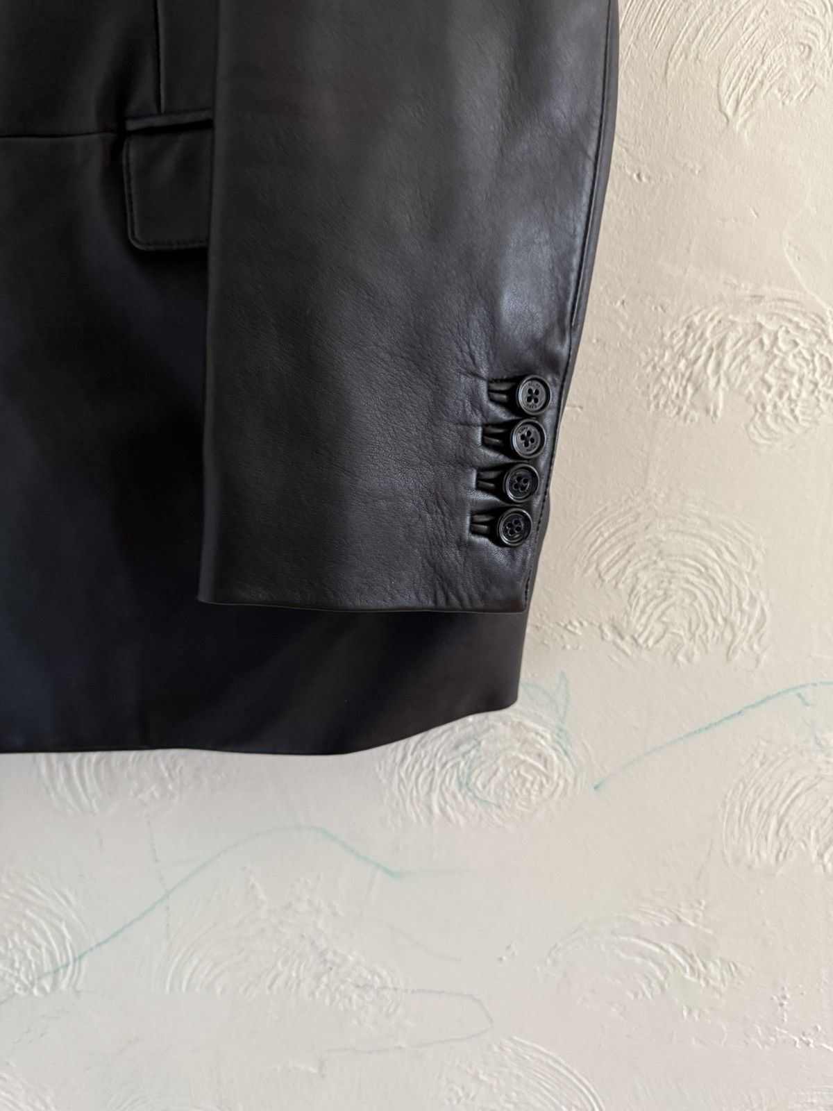 Celine × Hedi Slimane Celine SS19 Black Lambskin Rectangle Jacket Size 34R - 8 Thumbnail