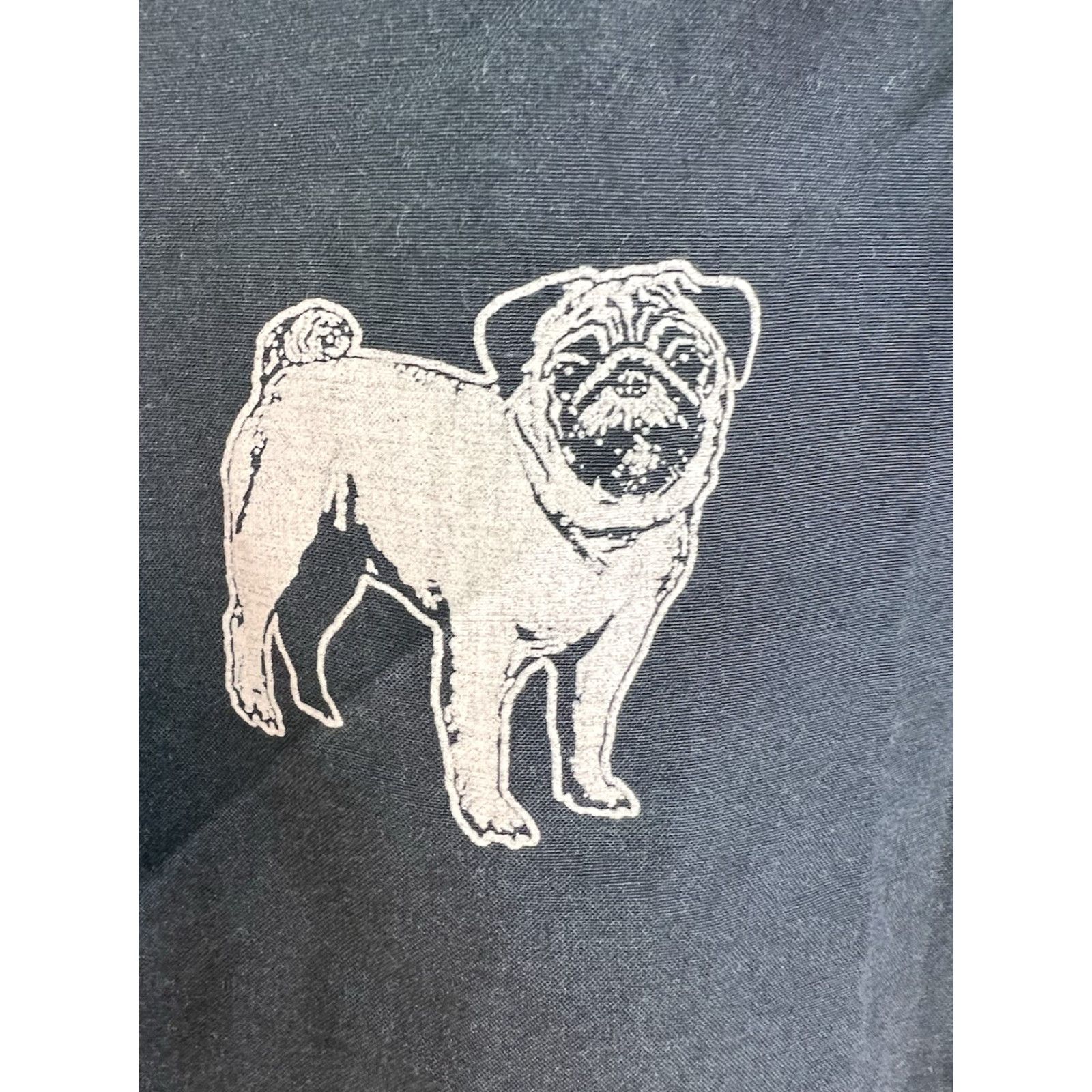 Vintage VINTAGE Weekend Warrior PUG Graphic Print Button-Up Shirt Men's Large Black AOP Short Sleeve Dog Theme Size US L / EU 52-54 / 3 - 4 Thumbnail