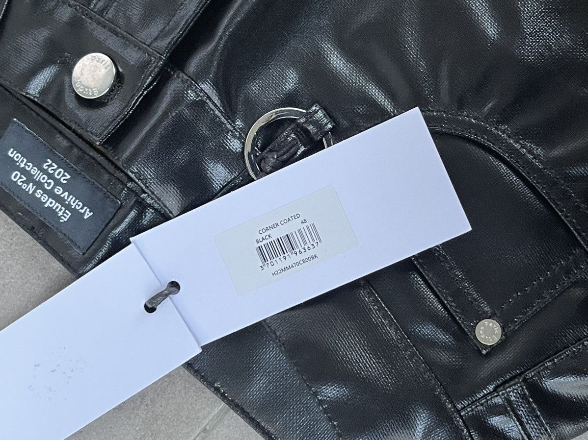 Etudes !DS! SS22 Etudes Corner Coated Faux Leather Black Pants Size US 30 / EU 46 - 22 Thumbnail