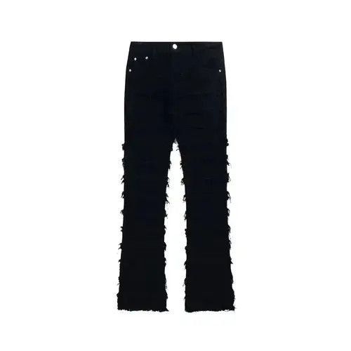 Designer × Japanese Brand × Vintage grunge damaged ripped flared jeans Size US 30 / EU 46 - 3 Thumbnail