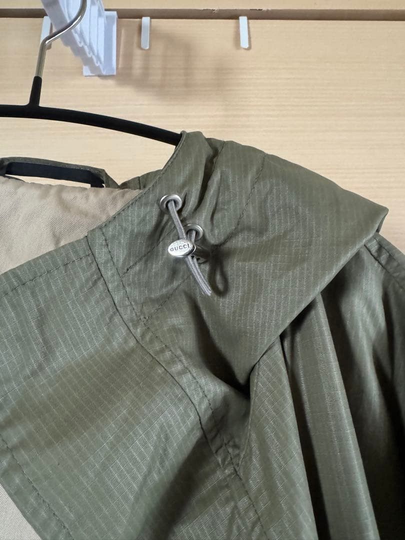 Gucci GUCCI Nylon Hooded Jacket Olive Green XL Size US XL / EU 56 / 4 - 9 Thumbnail