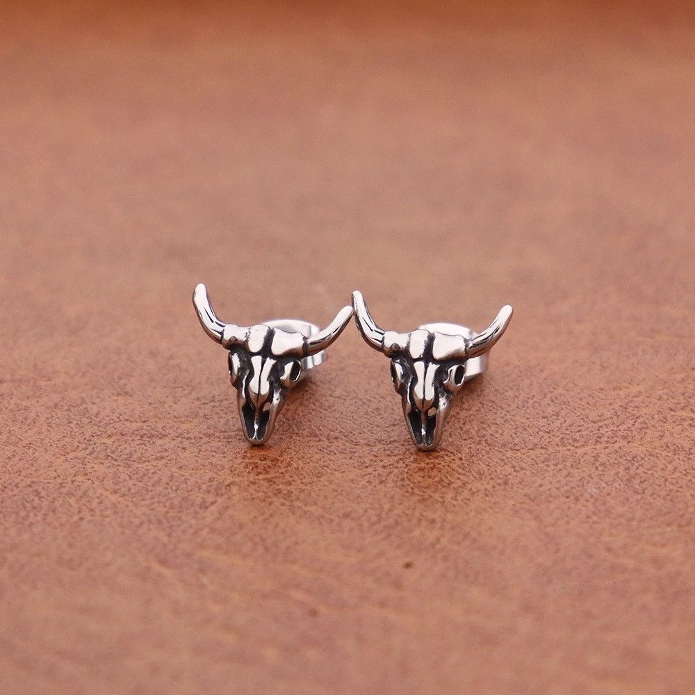 Jewelry Vintage Goat Head Earrings Size ONE SIZE - 1 Thumbnail