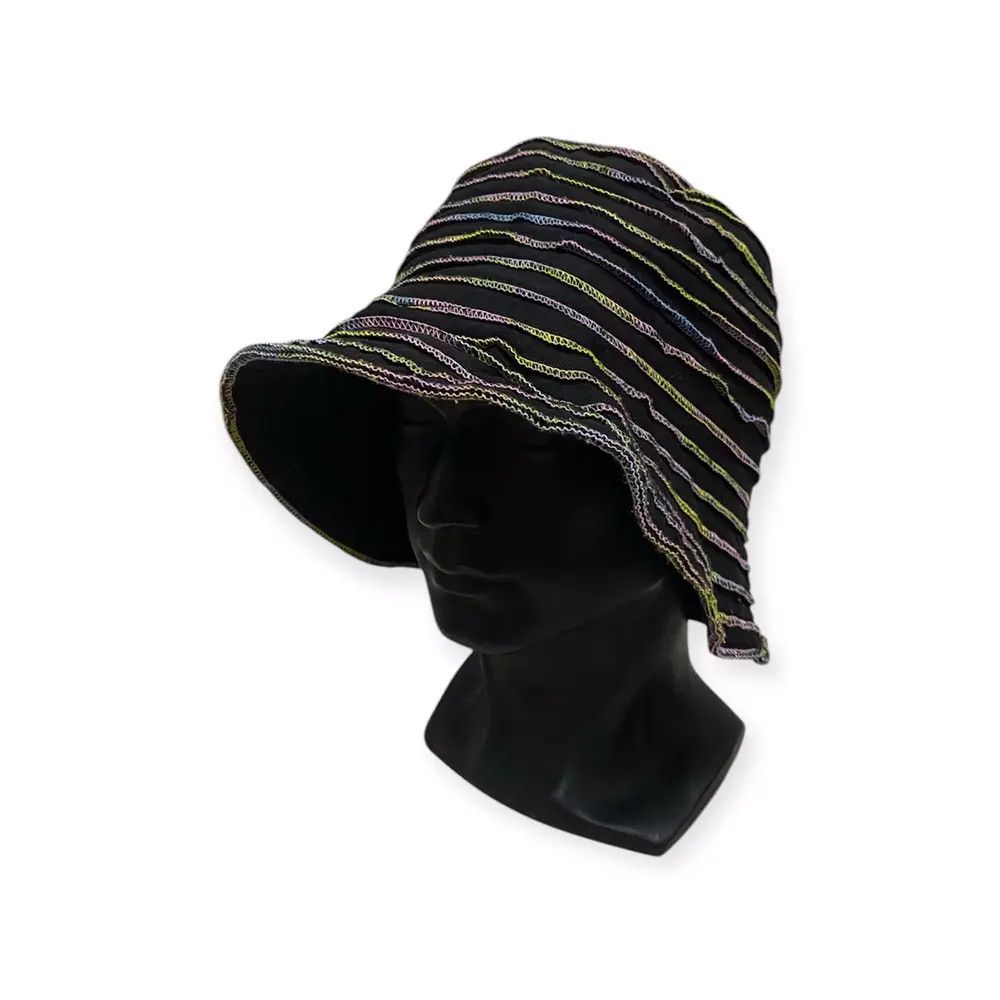 Japanese Brand Stripe Design Bucket Hat