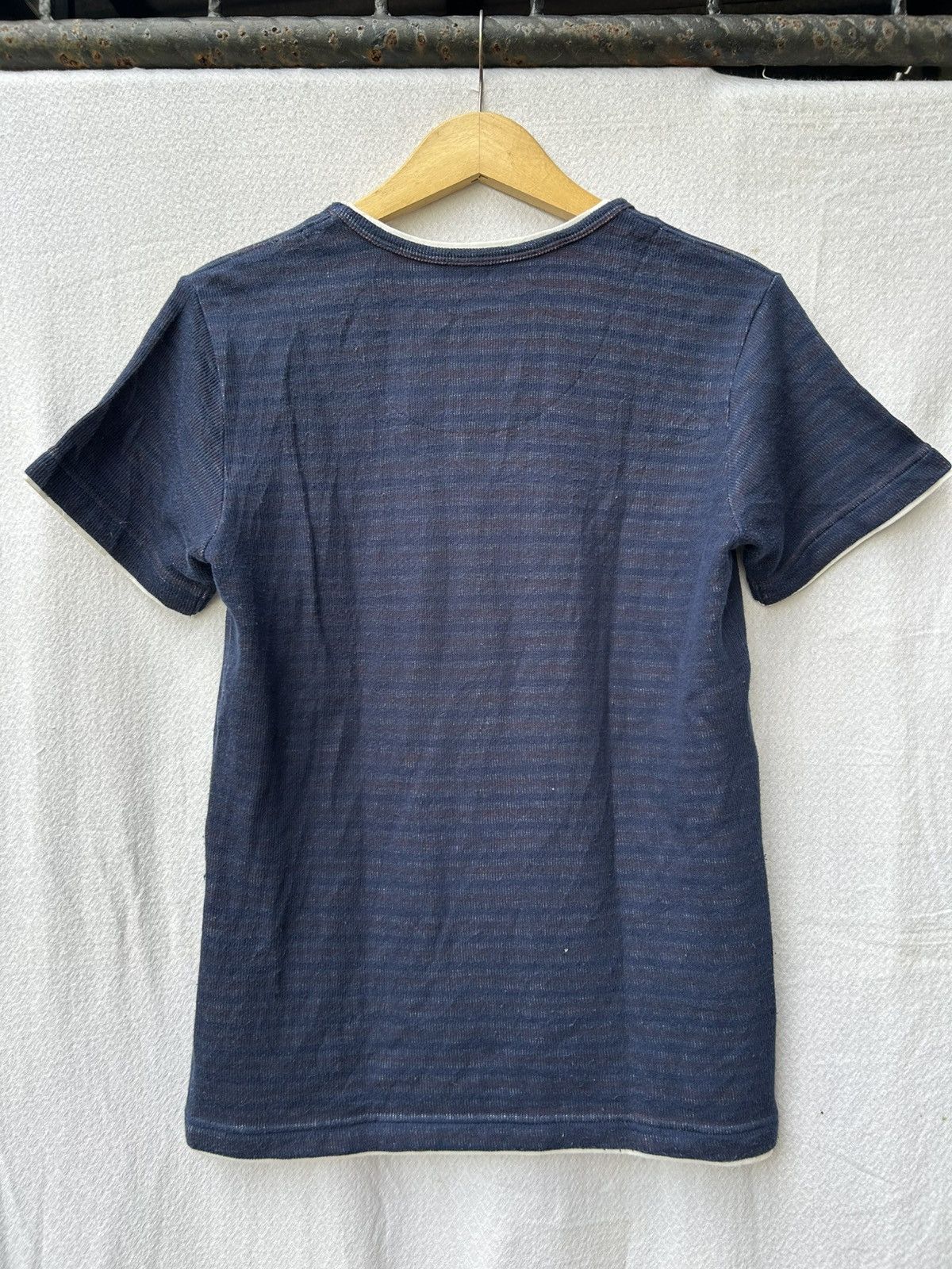 20471120 × Beauty Beast × Japanese Brand Japanese Double Layers Knitted Stripe Shirt Size US M / EU 48-50 / 2 - 2 Thumbnail