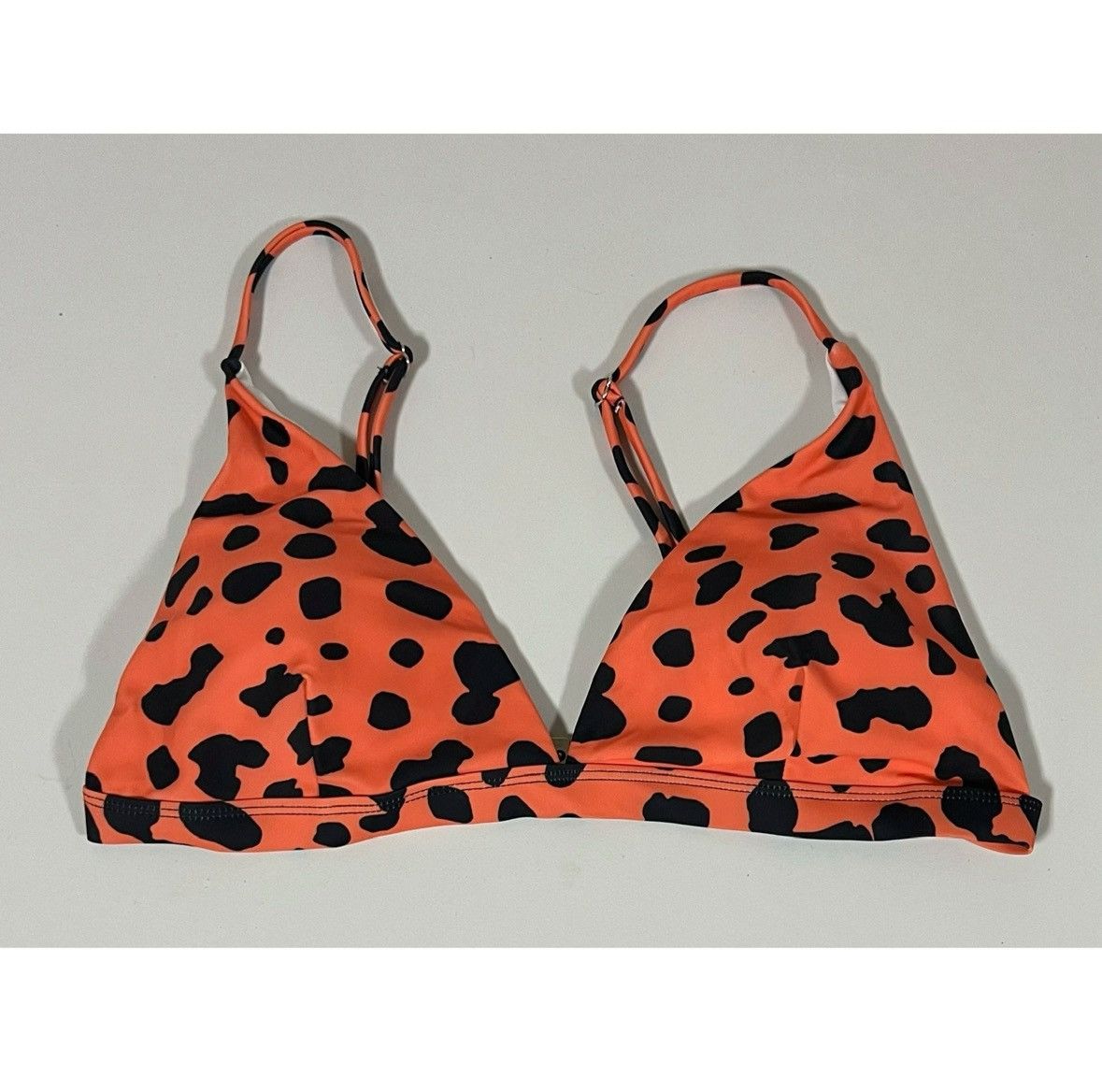 Other Orange Dalmatian Polka Dot Bikini Top Bathing Suit Size S 🧡🖤 Size S / US 4 / IT 40 - 1 Thumbnail