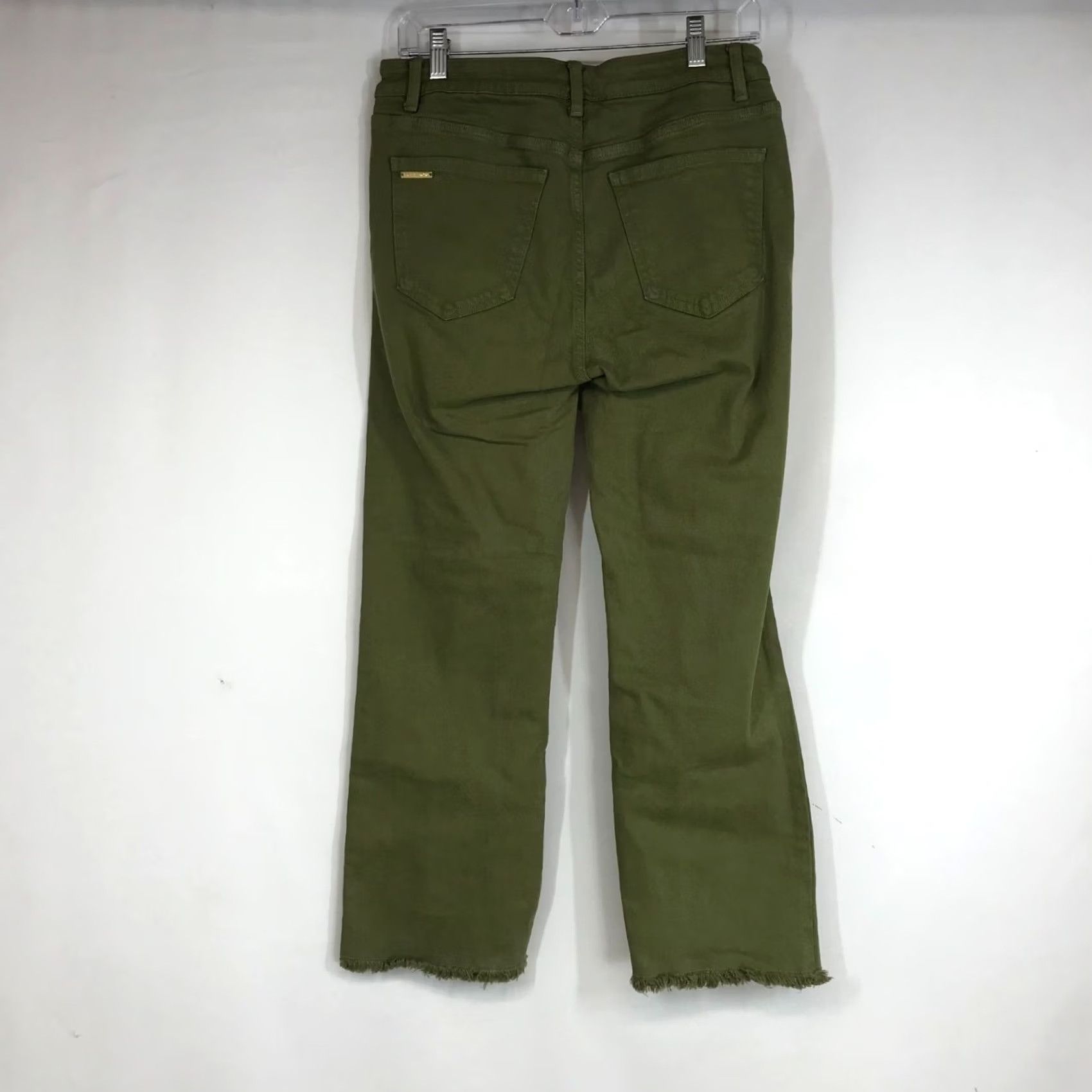 Michael Kors MICHAEL KORS Women's 8 Green Cotton Blend Button Up Frayed Hem Jeans Jeans Womens 8 Green Cotton Blend Button Up Frayed Hem Straight Size 30" / US 8 / IT 44 - 4 Thumbnail