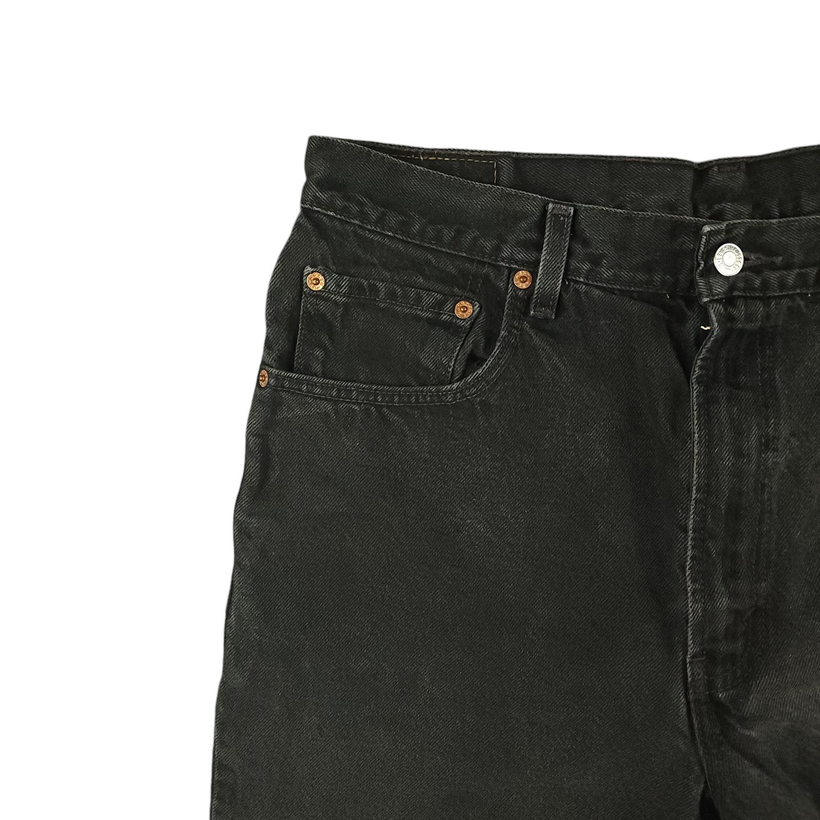 Levi's × Vintage Levis 505 Vtg Y2K Regular Fit Bermuda Faded Black 20" 36 Size US 36 / EU 52 - 3 Thumbnail