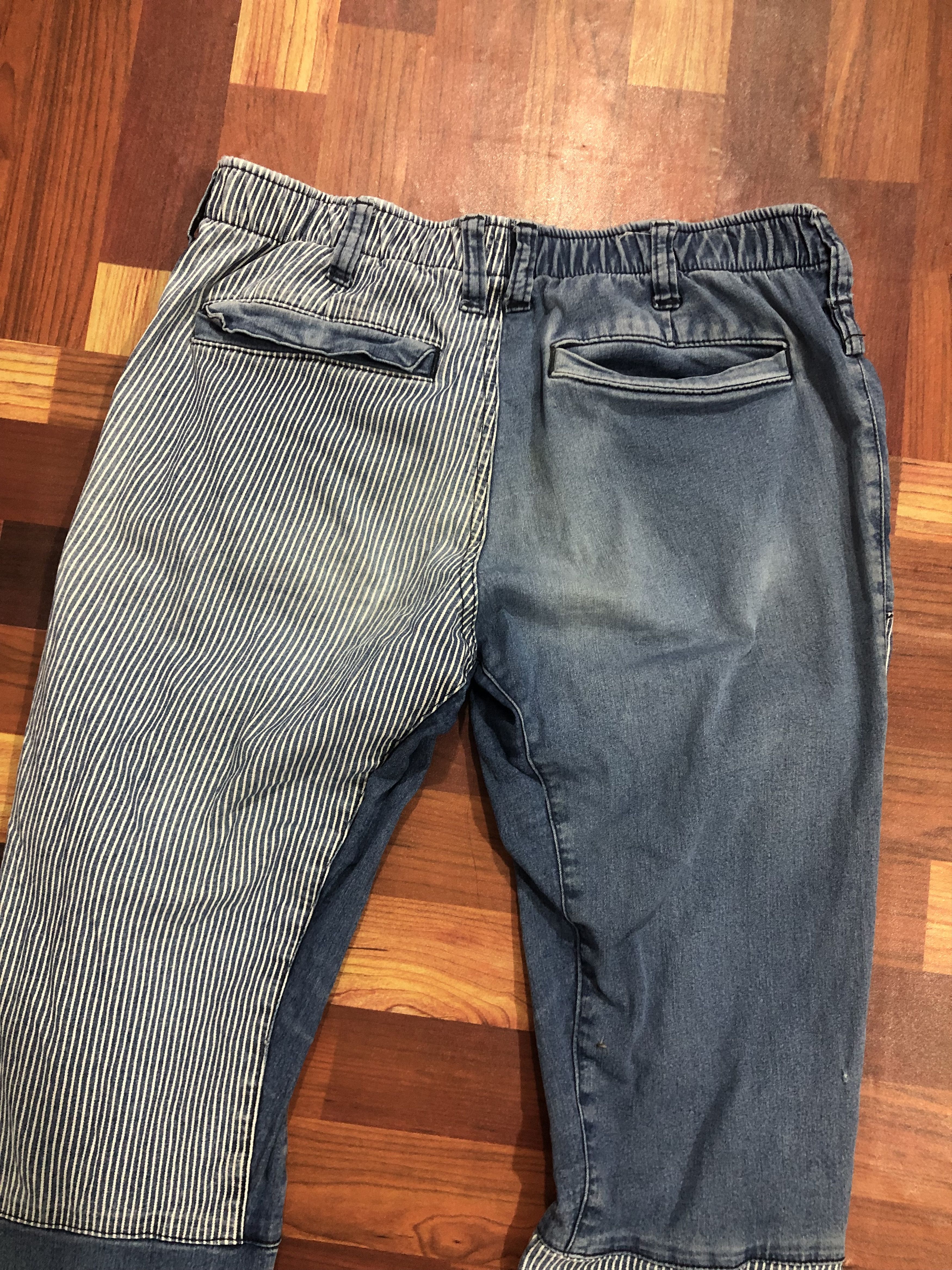 Japanese Brand FieldCore Patchwork Denim Pants Stripe Hybrid Size US 28 / EU 44 - 11 Thumbnail