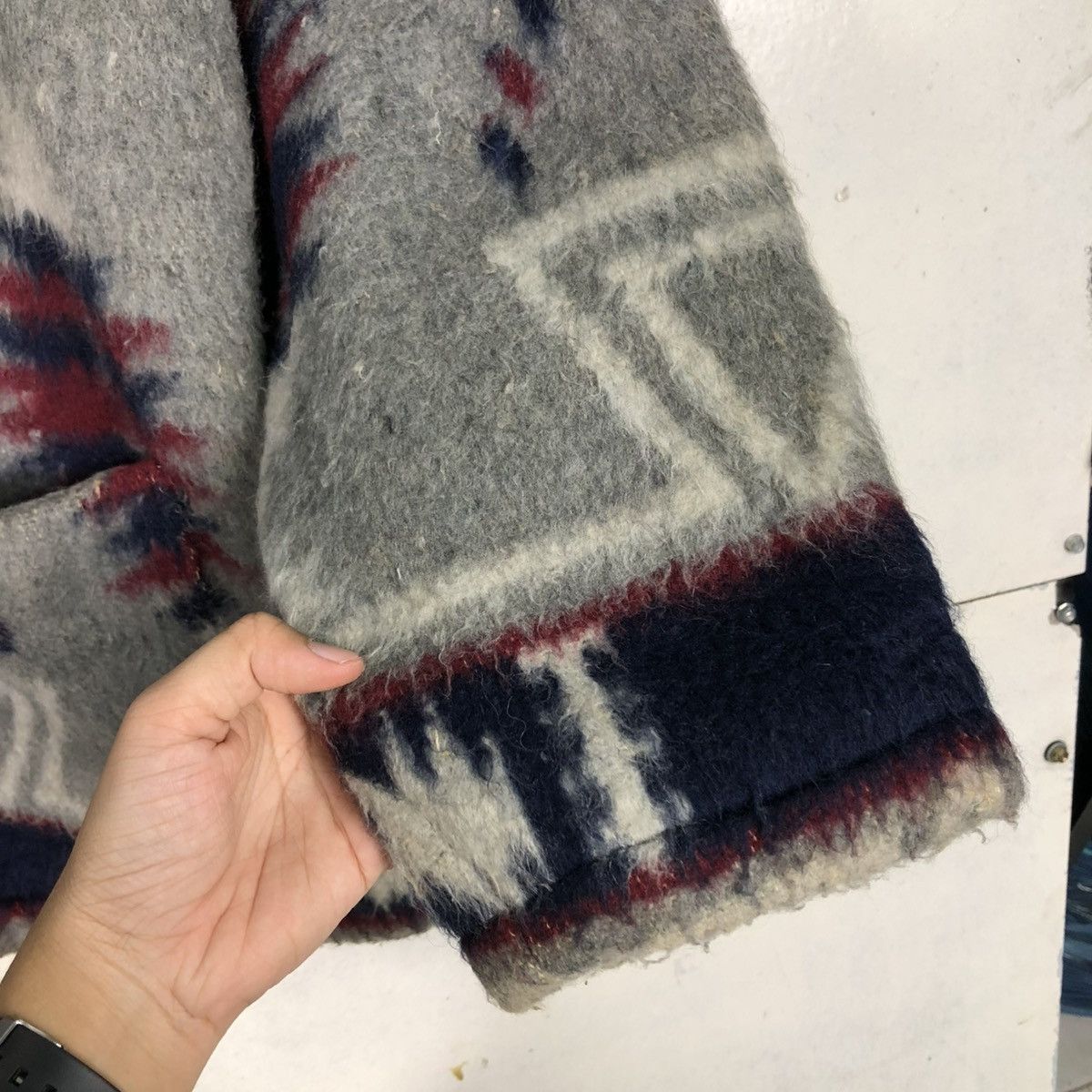 Japanese Brand 🔥VINTAGE WOOL JACKET NAVAJO JOUR DE MONSIEUR ISSEY MIYAKE Size US L / EU 52-54 / 3 - 17 Thumbnail