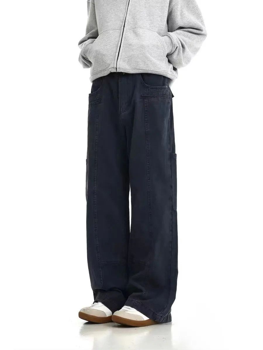 Japanese Brand × Jean Vintage washed vibe straight leg casual trousers Size US 33 - 2 Thumbnail