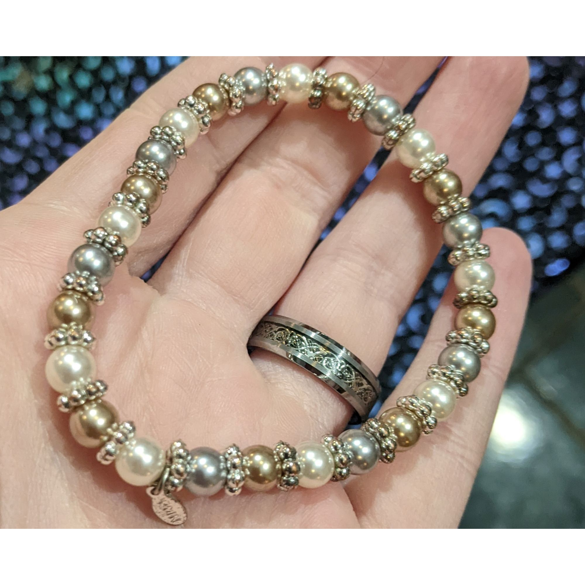 Other Roman Elegant Simple Pearl Stretch Bracelet Size ONE SIZE - 2 Thumbnail