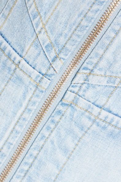EB Denim EB Denim St. Crotix Asymmetric Corset Denim Jacket Size XS Size XS / US 0-2 / IT 36-38 - 3 Thumbnail