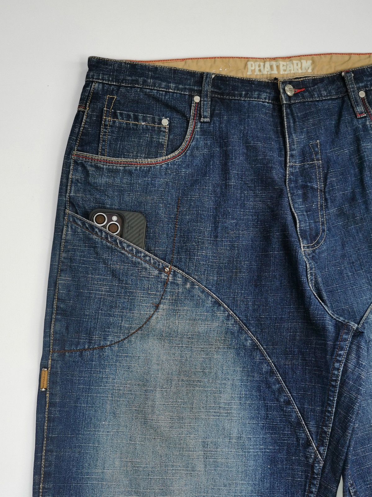 Phat Farm Baggy Vintage Phat Farm Double Knee Denim Jeans Size US 41 - 4 Thumbnail