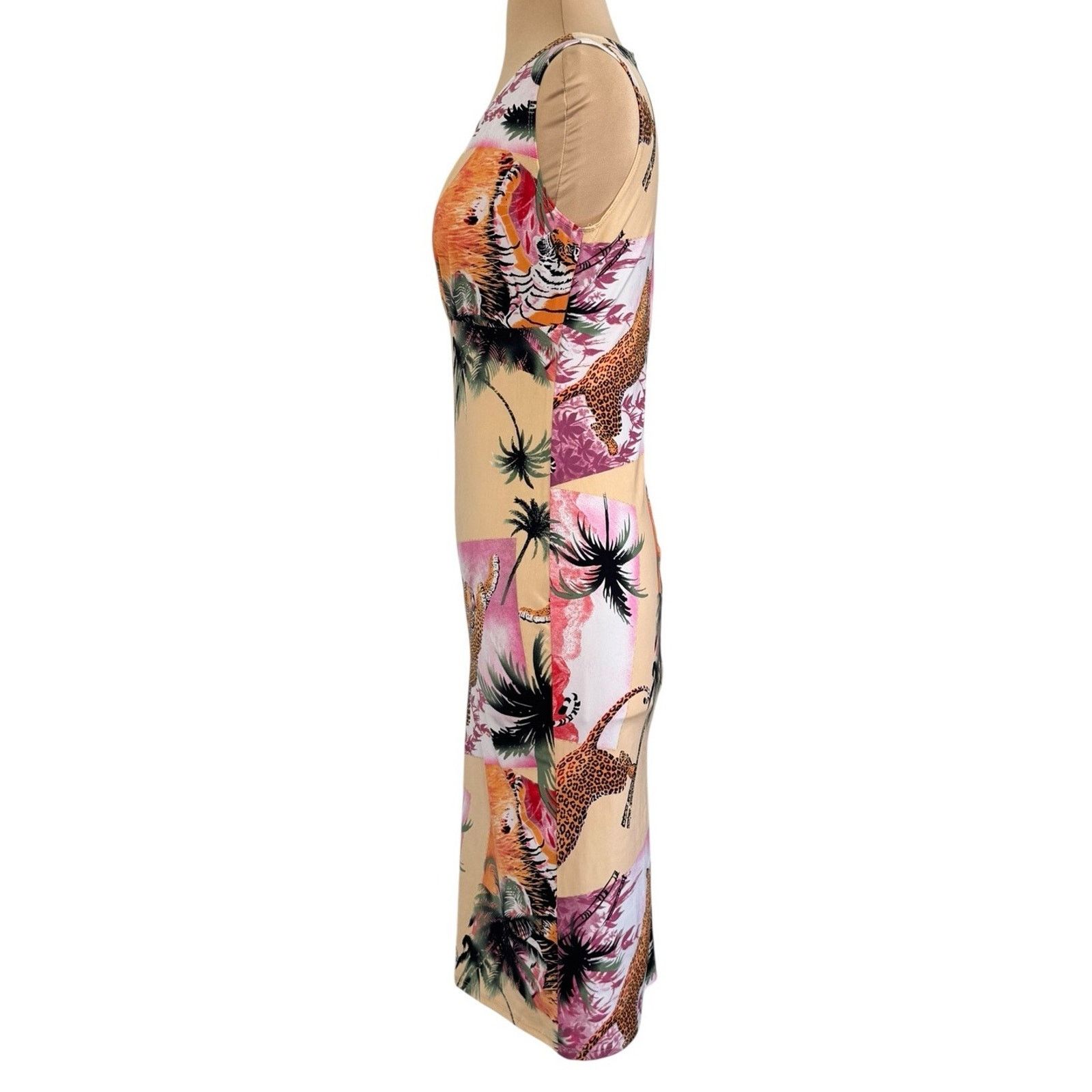 Other RUBBER DUCKY Leopard Tiger Tropical Midi Dress Retro BOLD M Size M / US 6-8 / IT 42-44 - 10 Thumbnail