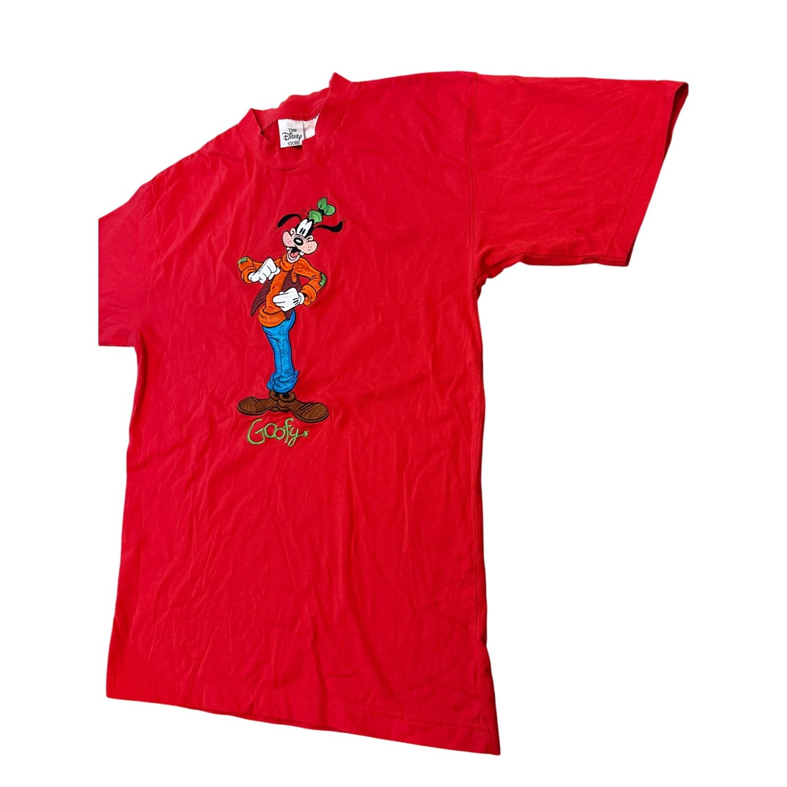 Disney Goofy The Disney Story Embroidered patchwork red shirt Large Size US L / EU 52-54 / 3 - 4 Thumbnail
