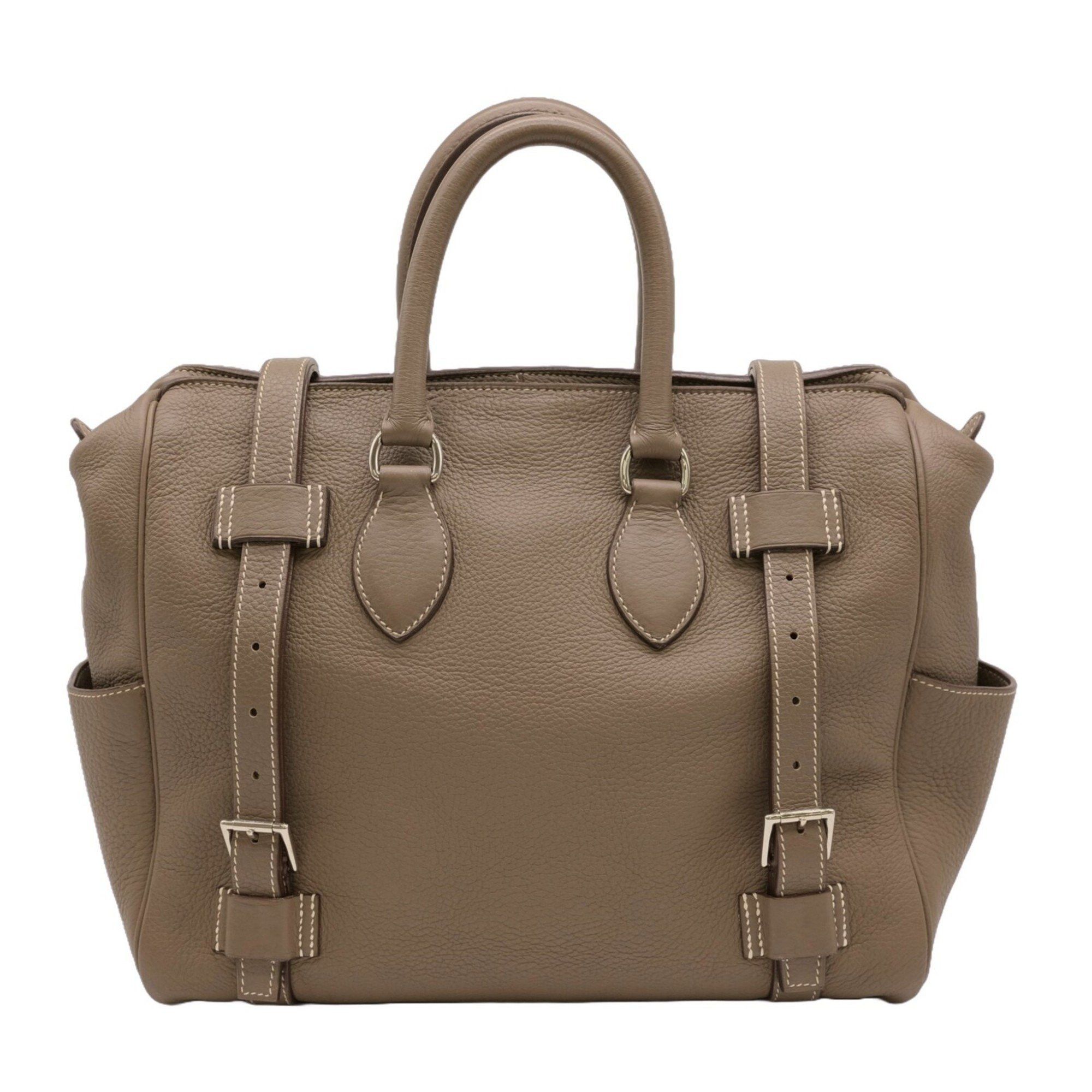 Hermes Pur Sangle 31 Tote Bag Handbag Taurillon Clemence Etoupe #□M