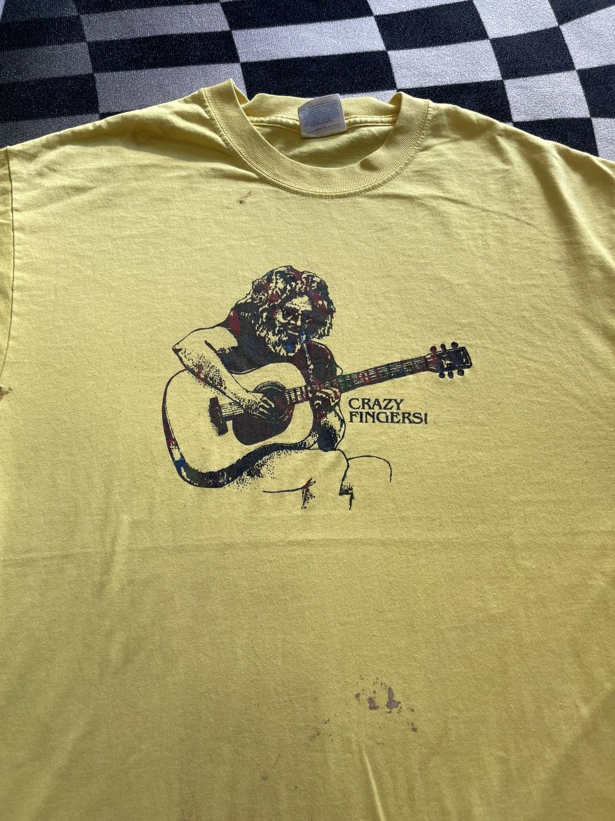 Band Tees VINTAGE Grateful Dead "Crazy Fingers" Parody Jerry Garcia Size US L / EU 52-54 / 3 - 2 Thumbnail