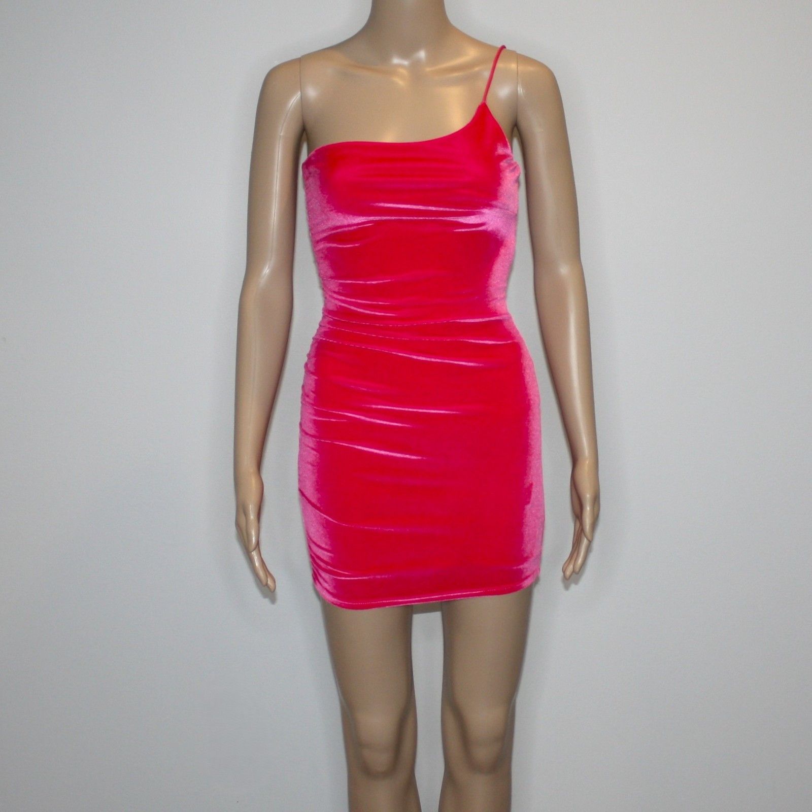 Other Lucy in the Sky Louella One Shoulder Velvet Dress Size XS / US 0-2 / IT 36-38 - 5 Thumbnail