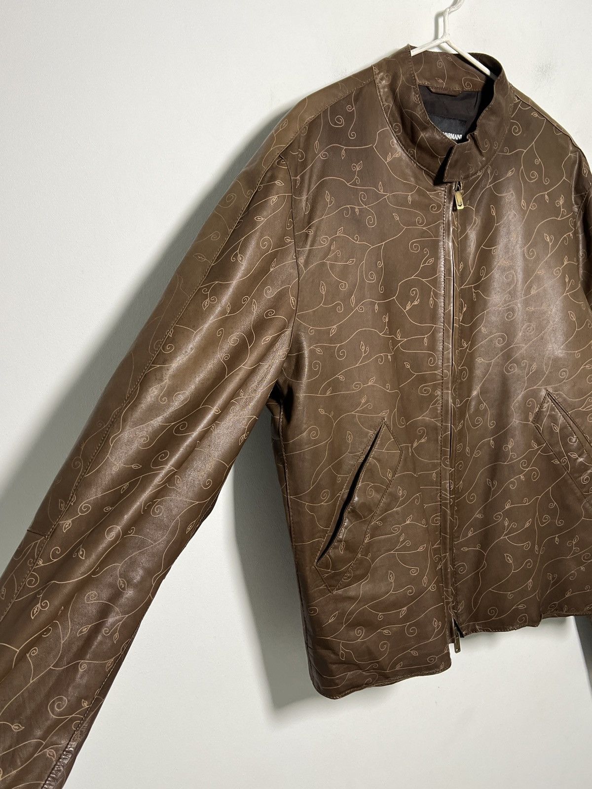 Giorgio Armani Giorgio Armani runway laser cut print moto jacket archive Size US L / EU 52-54 / 3 - 6 Thumbnail