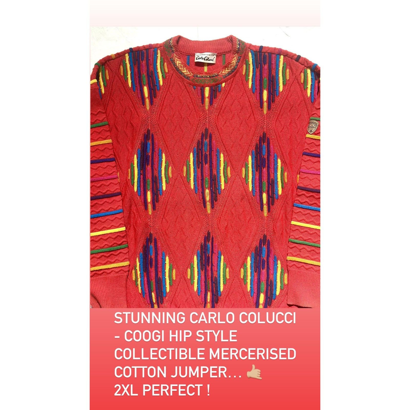 Carlo Colucci Carlo Colucci collectors Biggie style multicolor jumper sz54 Size ONE SIZE - 8 Thumbnail