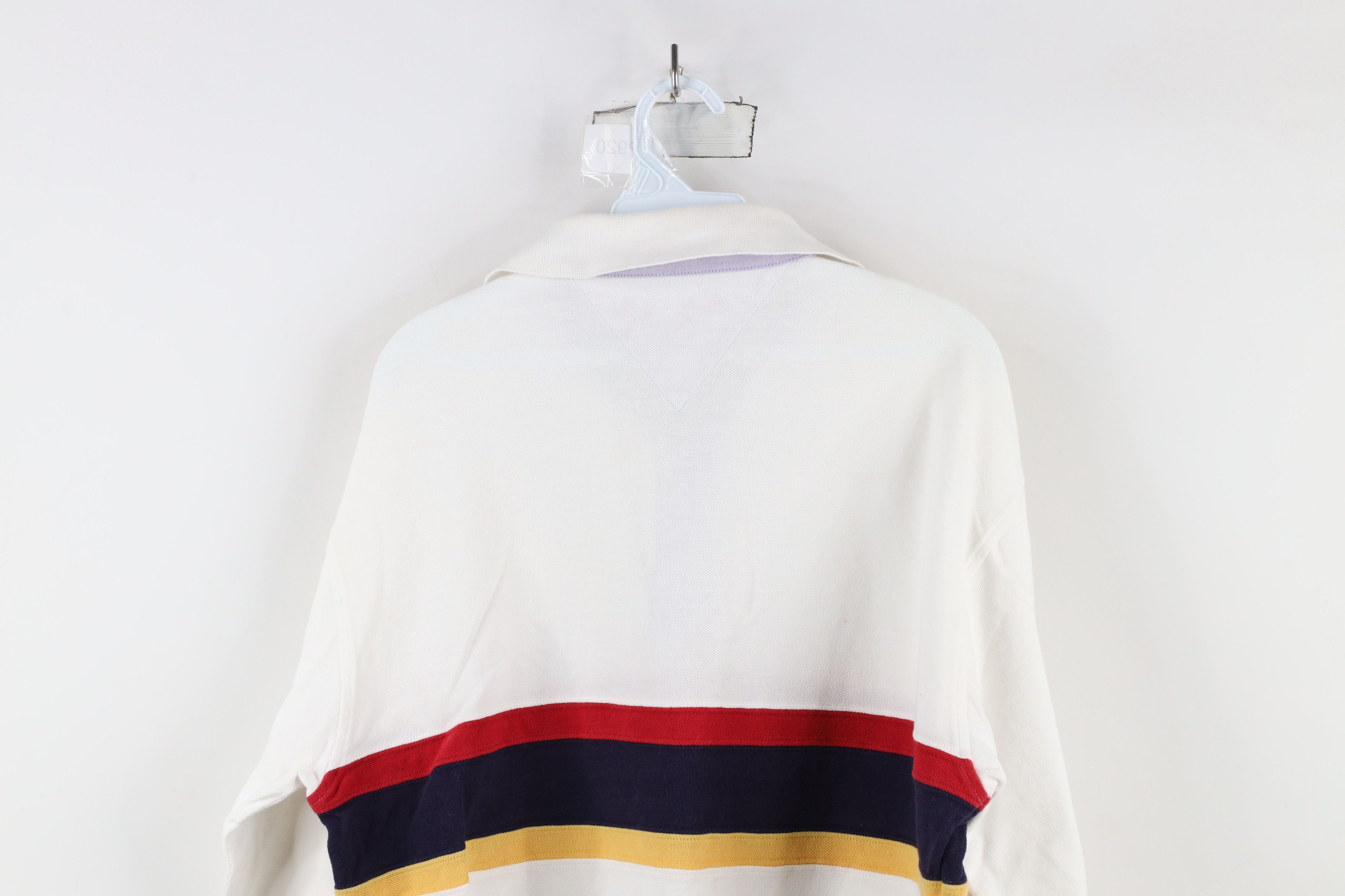 Tommy Hilfiger × Vintage Vintage 90s Tommy Hilfiger Block Long Sleeve Rugby Polo Size US L / EU 52-54 / 3 - 12 Thumbnail